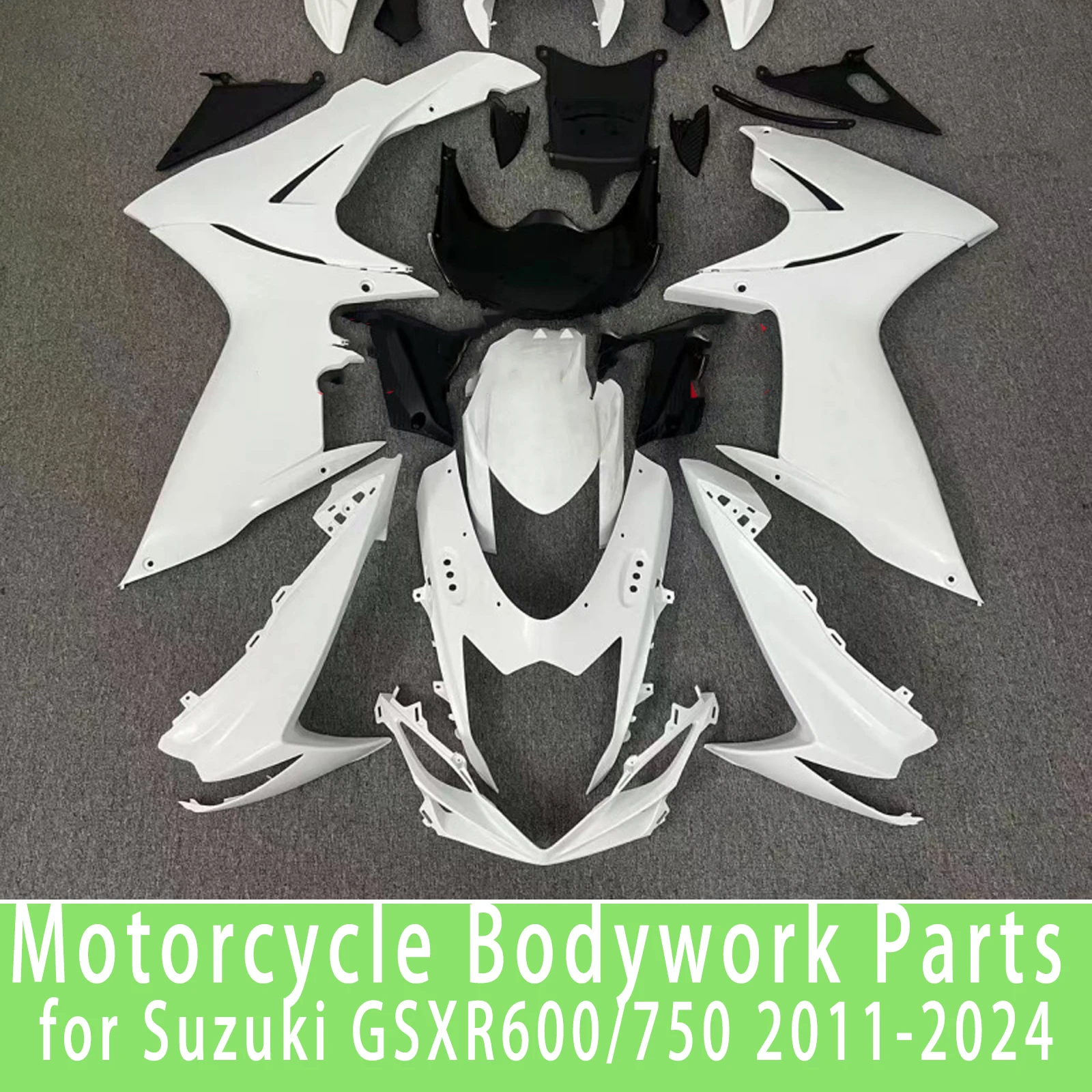 Motorcycle Bodywork Parts Complete Fairing Kit ABS Plastic Carbon Fiber Look for Suzuki GSXR600/750 2011-2024
Motorcycle Bodywork Parts Complete Fairing Kit ABS Plastic Carbon Fiber Look for Suzuki GSXR600/750 2011-2024