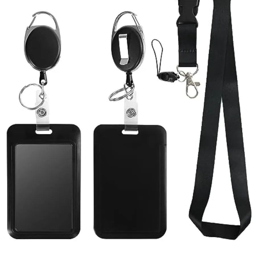 Retractable ID Badge Holder with Breakaway Lanyard, Heavy Duty Badge Reel, Detachable Keychain, Cruise Ship Cards Holder, for N
Retractable ID Badge Holder with Breakaway Lanyard, Heavy Duty Badge Reel, Detachable Keychain, Cruise Ship Cards Holder, for N