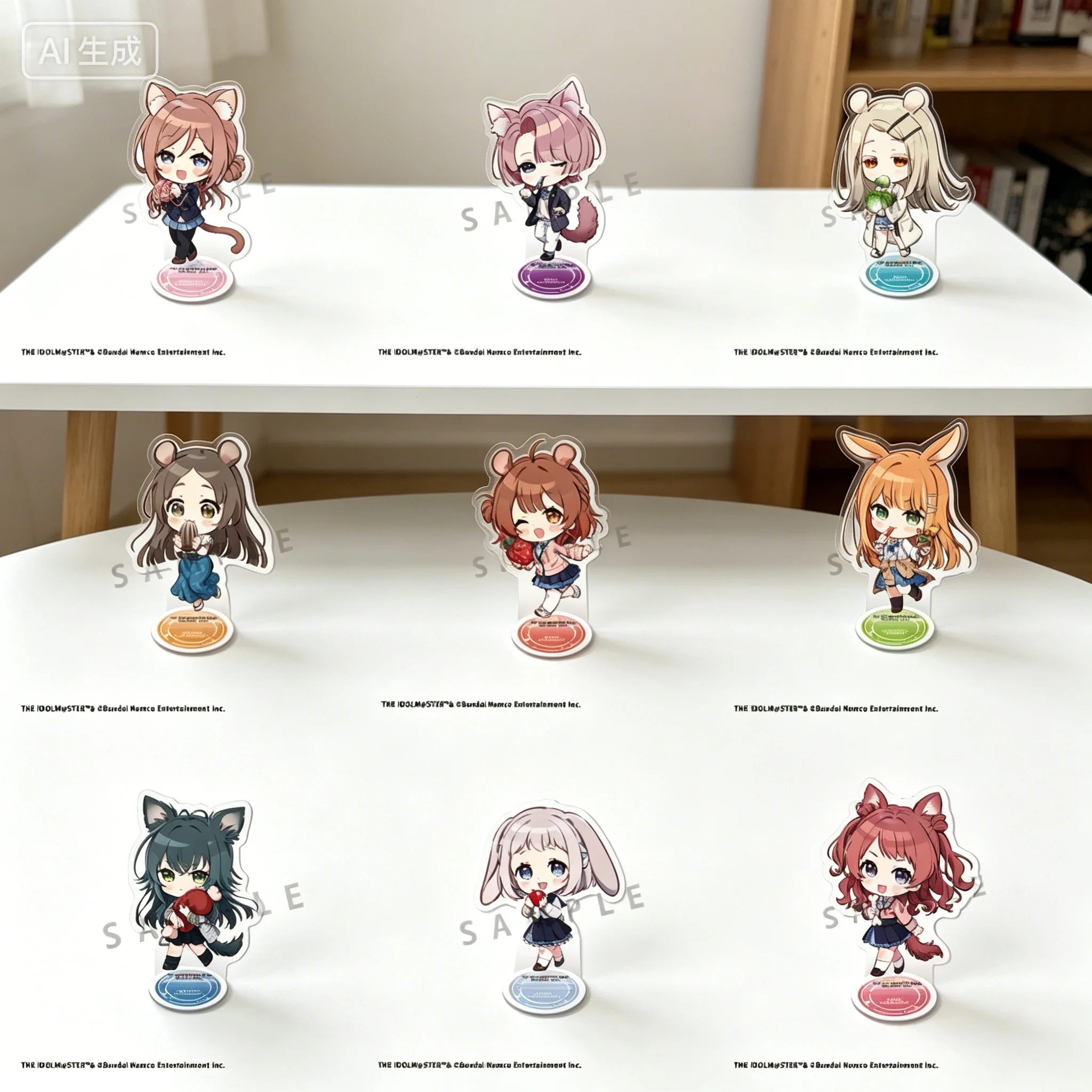 Anime Gakuen Idolmaster Rinami Himesaki Q-style design of animal ears Acrylic Stand Model Plate Keychains desk decorations
Anime Gakuen Idolmaster Rinami Himesaki Q-style design of animal ears Acrylic Stand Model Plate Keychains desk decorations
