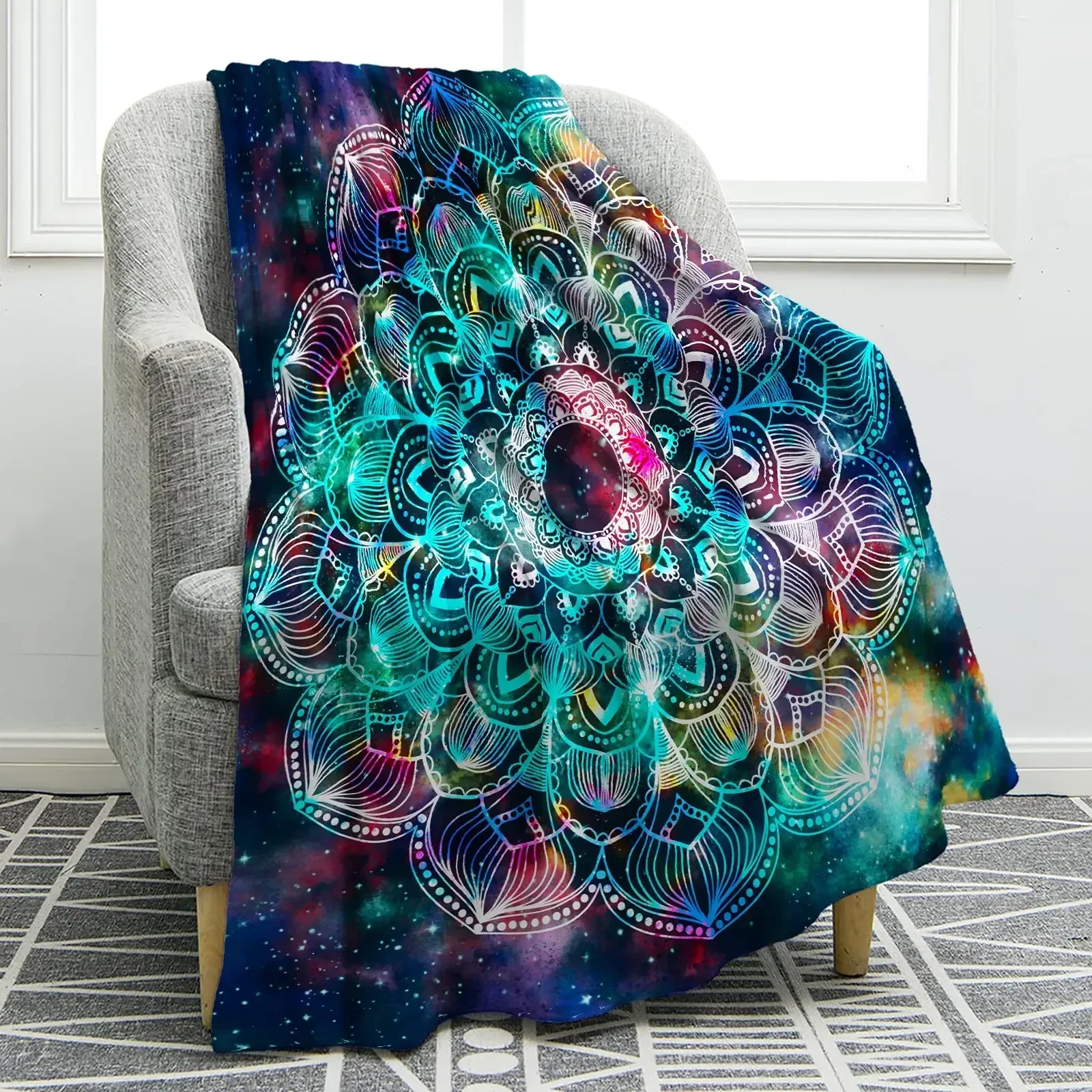 Flannel Luxury Throw Blanket Bohemian Mandala Floral Galaxy Geometric Art Print Lightweight Warm Soft Cozy for Couch Sofa Bed
Flannel Luxury Throw Blanket Bohemian Mandala Floral Galaxy Geometric Art Print Lightweight Warm Soft Cozy for Couch Sofa Bed