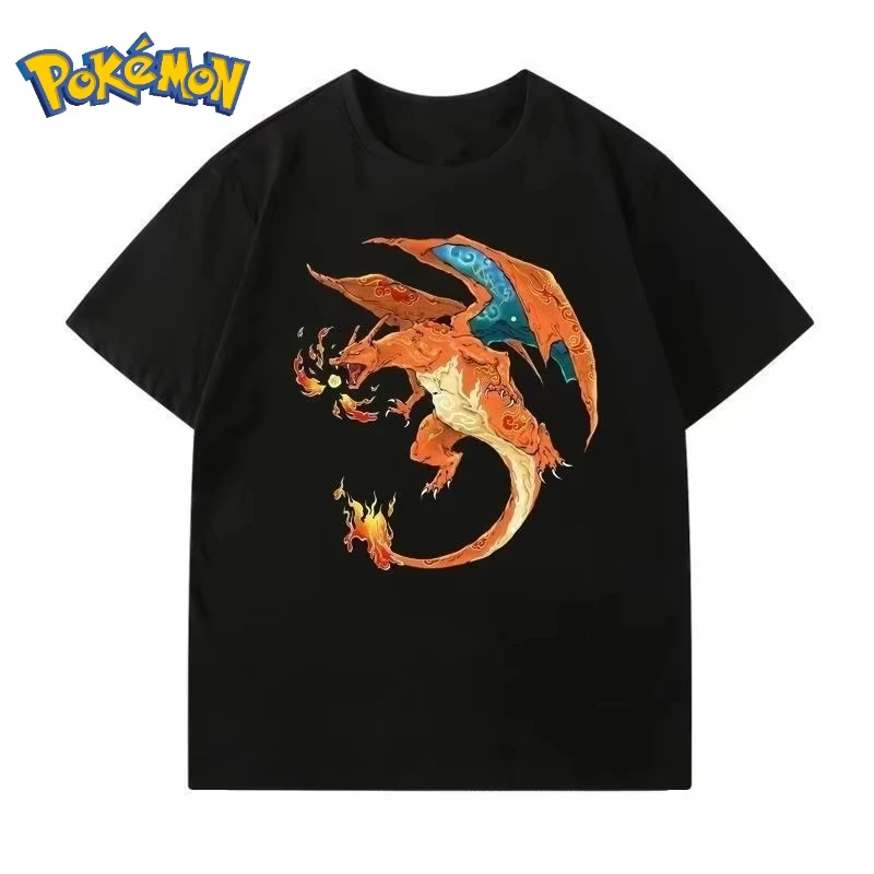 Pokémon Peripheral Charizard Cartoon Printed T-shirt Summer New Men's and Women's Y2K Loose Casual Harajuku Short Sleeved Top
Pokémon Peripheral Charizard Cartoon Printed T-shirt Summer New Men's and Women's Y2K Loose Casual Harajuku Short Sleeved Top