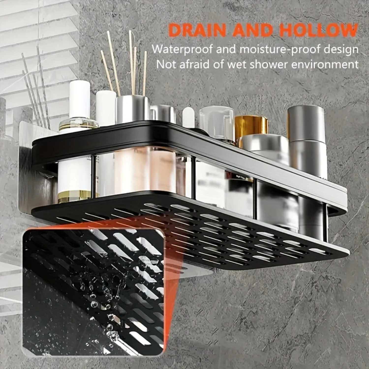 Plastic Bathroom Shelves, No-Drilling Easy Installation, Square Durable Shower Caddy, Super Load-Bearing Up To 2.5kg/5.51lb, Wat
Plastic Bathroom Shelves, No-Drilling Easy Installation, Square Durable Shower Caddy, Super Load-Bearing Up To 2.5kg/5.51lb, Wat