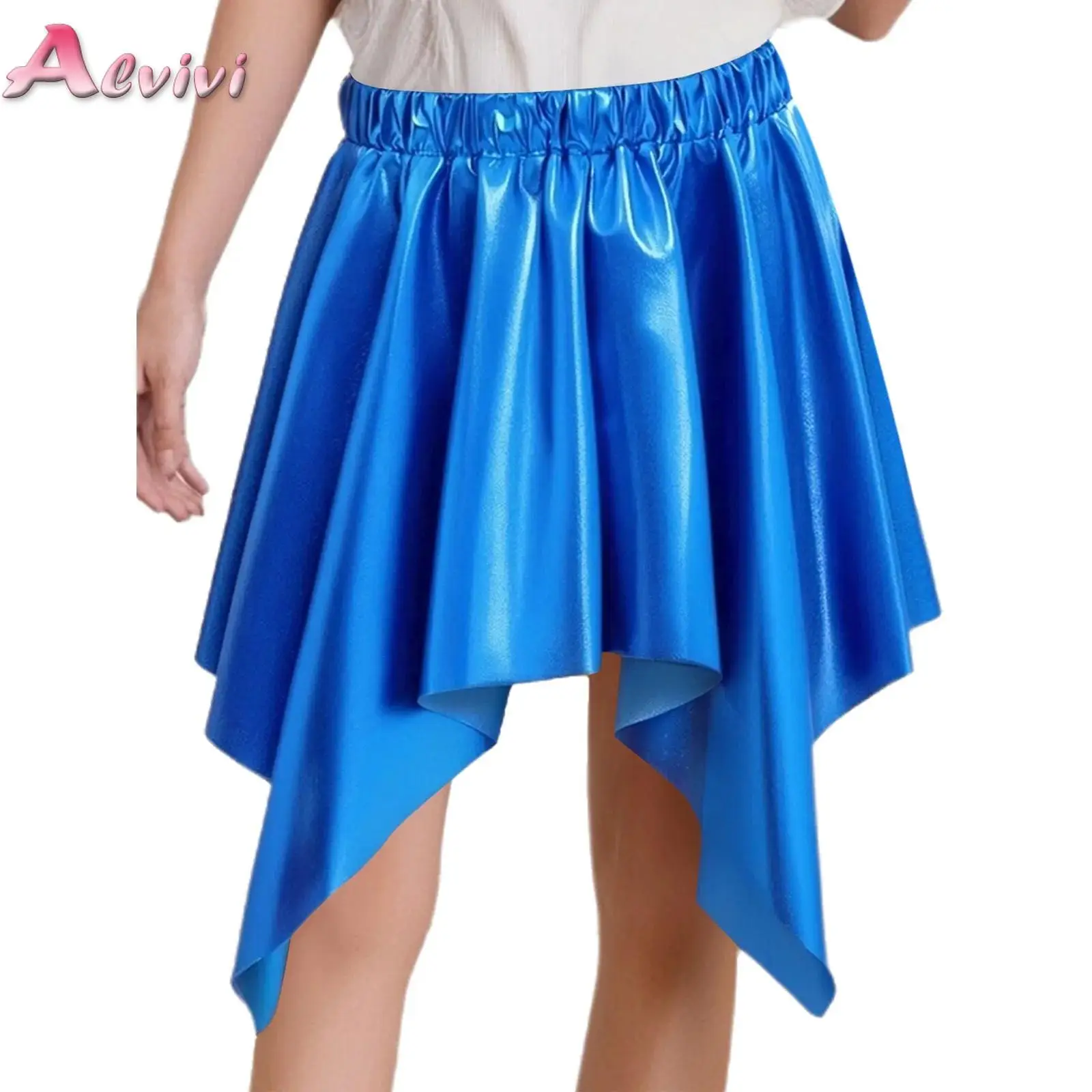 Girls Irregular Ruffled Dance Skirt Gloss Metallic Mini Skirt Skater Skirt for Latin Jazz Ballet Dance Cheerleading Performance
Girls Irregular Ruffled Dance Skirt Gloss Metallic Mini Skirt Skater Skirt for Latin Jazz Ballet Dance Cheerleading Performance