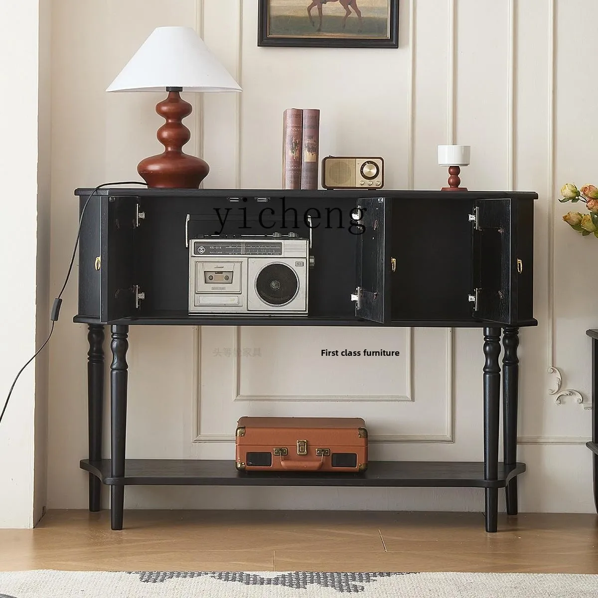 LX Storage Cabinet Entryway Black Wall-Mounted Hallway Living Room Decorative Cabinet 
LX Storage Cabinet Entryway Black Wall-Mounted Hallway Living Room Decorative Cabinet