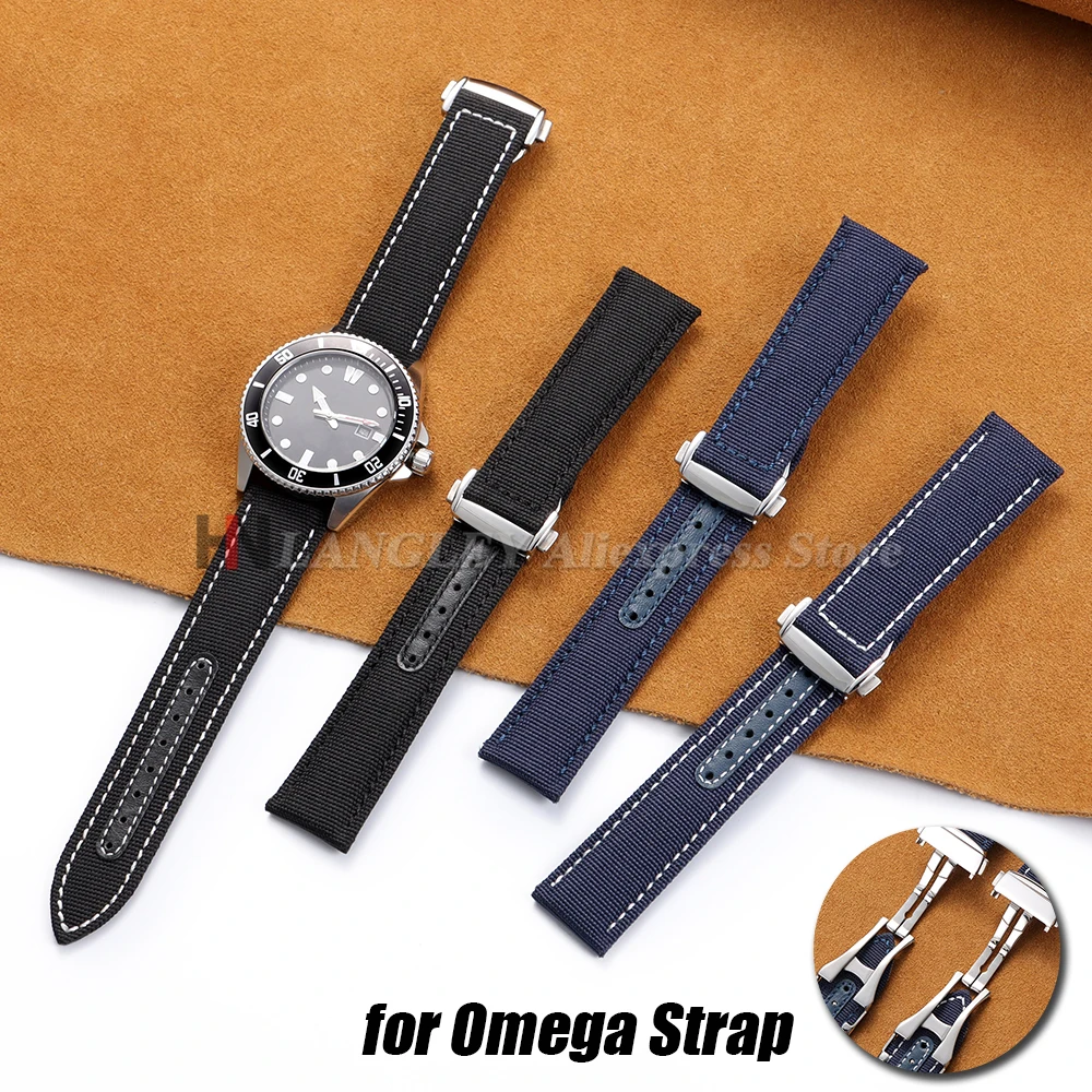 20mm 22mm Nylon Strap For Omega Seamaster 300M Planet Ocean 600M for Speedmaster Band Canvas Leather FoldingBuckle Men WatchBand
20mm 22mm Nylon Strap For Omega Seamaster 300M Planet Ocean 600M for Speedmaster Band Canvas Leather FoldingBuckle Men WatchBand