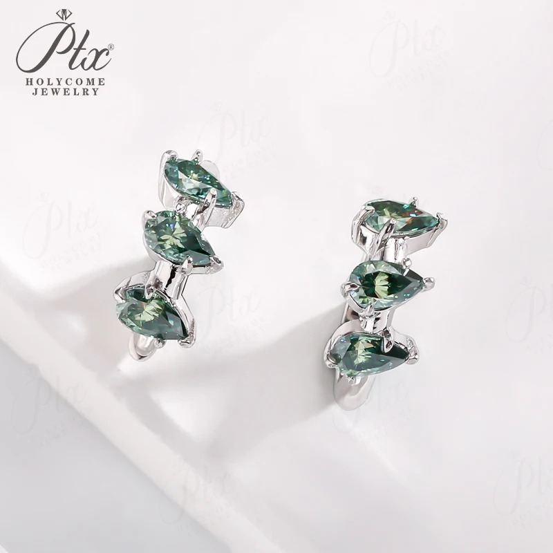 Moissanite Earrings Hoop Six Water Drop Shape Pear Cut D Color Cyan Ruby 925 Sterling Silver 10K 14K 18k Gold for Woman Wedding
Moissanite Earrings Hoop Six Water Drop Shape Pear Cut D Color Cyan Ruby 925 Sterling Silver 10K 14K 18k Gold for Woman Wedding