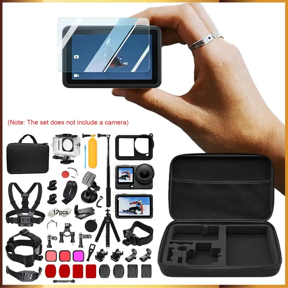 Action Camera Accessories Kit Compatible for Osmo Action 6 Essential Accessories Kit with Waterproof Case Backpack Strap
Action Camera Accessories Kit Compatible for Osmo Action 6 Essential Accessories Kit with Waterproof Case Backpack Strap