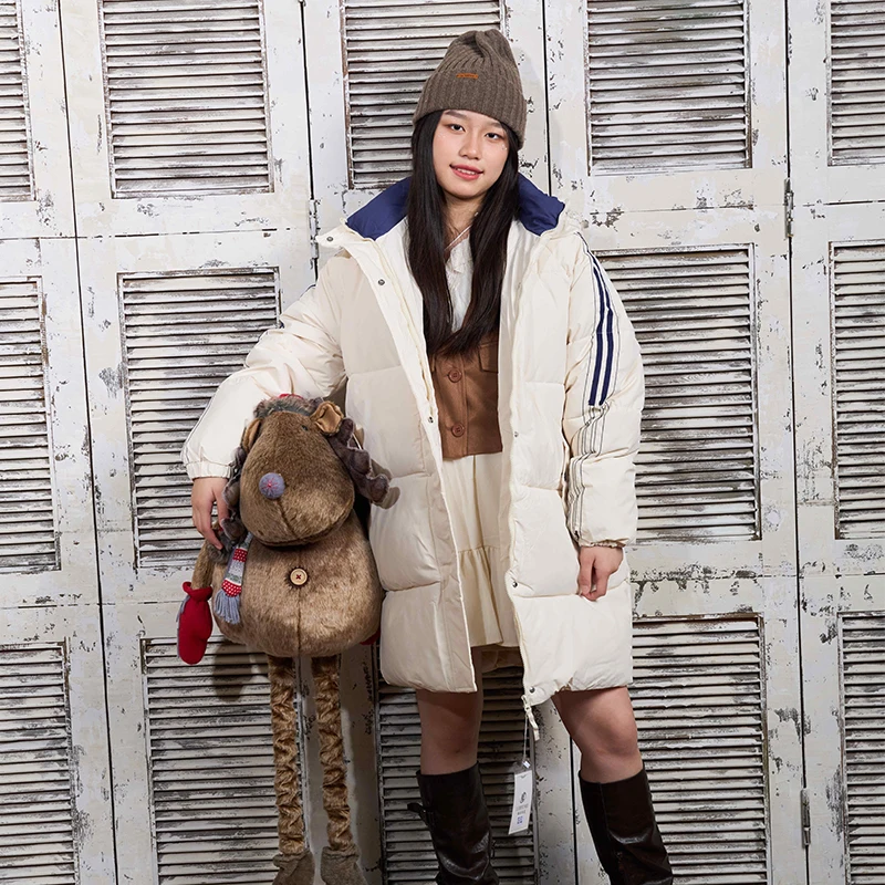 Winter Thiened Warm Cotton Jaet Women's Hooded Contrast Color Middle-Length Faionable Coat Sli Commute Sle Zipper
Winter Thiened Warm Cotton Jaet Women's Hooded Contrast Color Middle-Length Faionable Coat Sli Commute Sle Zipper