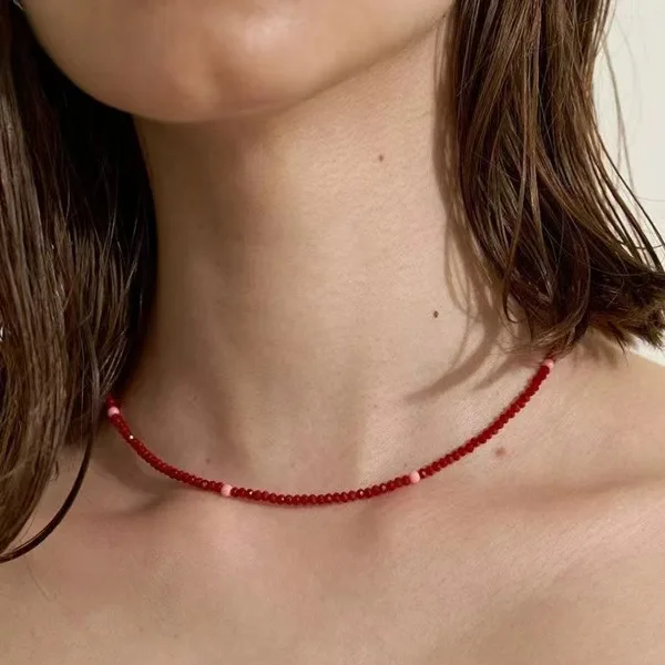 Withered Coral Red Handmade Bead Does Not Fade Collarbone Chain Neck Chain Jewelry Necklace Necklaces For Women
Withered Coral Red Handmade Bead Does Not Fade Collarbone Chain Neck Chain Jewelry Necklace Necklaces For Women