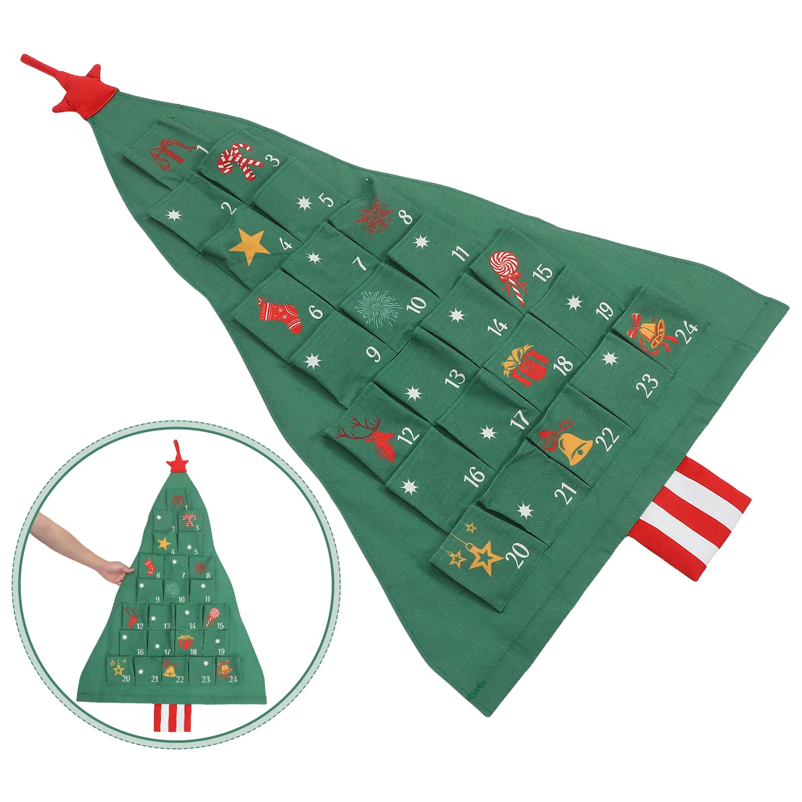 1 Set Christmas Advent Calendar 2024 With 24 Large Pockets Reusable Hanging Countdown To Christmas Green Wall Door Decoration
1 Set Christmas Advent Calendar 2024 With 24 Large Pockets Reusable Hanging Countdown To Christmas Green Wall Door Decoration
