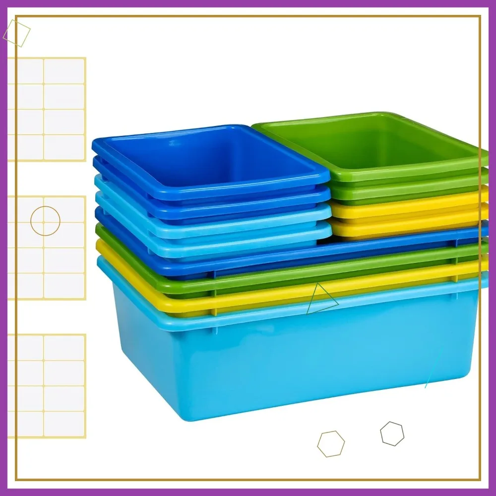 12 Pcs Plastic Cubby Bins Office Storage Container with 1 Pack Self Adhesive Label for Library Home Nursery Cute Colors
12 Pcs Plastic Cubby Bins Office Storage Container with 1 Pack Self Adhesive Label for Library Home Nursery Cute Colors