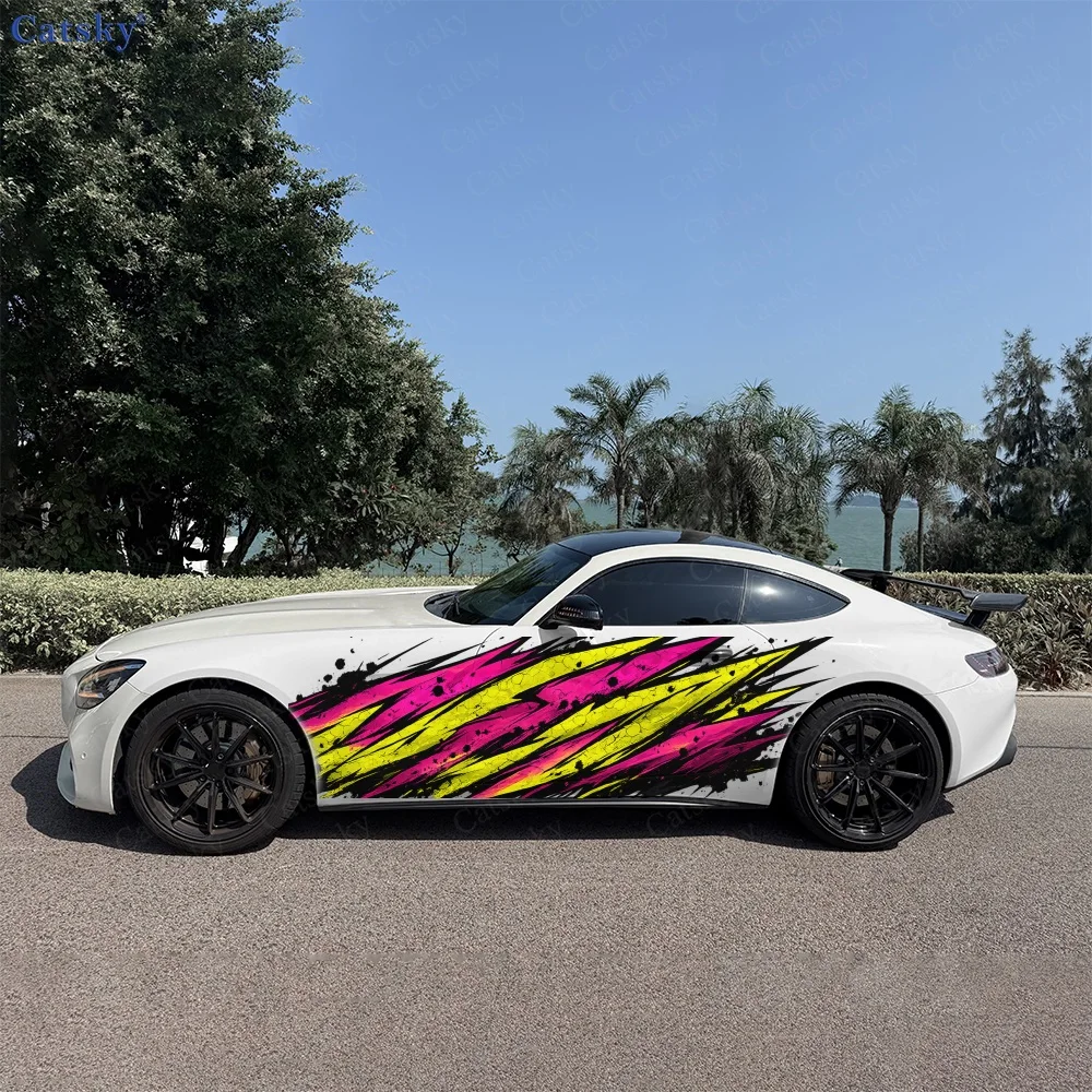 2Pcs Vibrant Pink and Yellow Skid Mark Car Body Side Stickers, Automotive Door Side Graphics for Cars, Car Decoration Accessory
2Pcs Vibrant Pink and Yellow Skid Mark Car Body Side Stickers, Automotive Door Side Graphics for Cars, Car Decoration Accessory