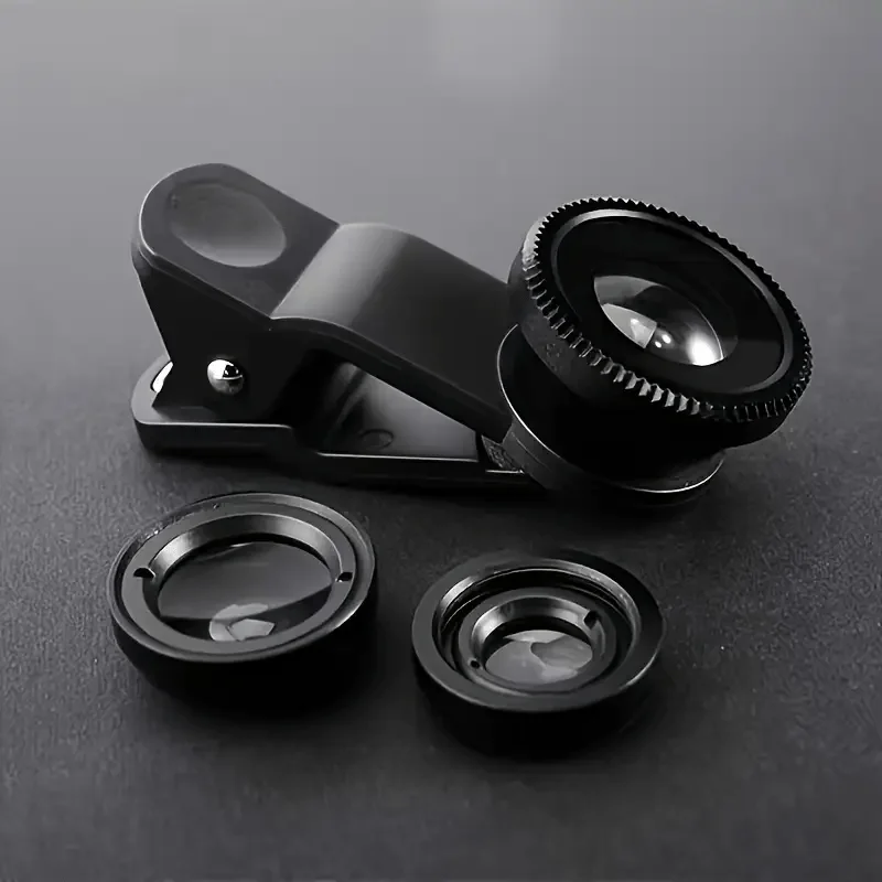 3-In-1 Universal Clip-on Mobile Phone Lens Kit - Mobile Phone Wide-Angle, Macro, Fisheye Lenses - Enhance Photography Experience
3-In-1 Universal Clip-on Mobile Phone Lens Kit - Mobile Phone Wide-Angle, Macro, Fisheye Lenses - Enhance Photography Experience