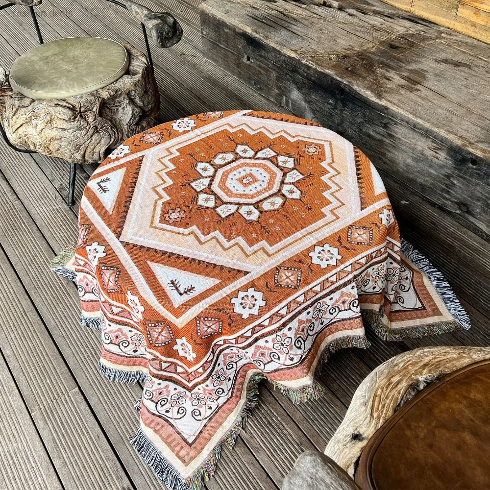 Orange Geometric Pattern Sofa Blanket Bohemian Tassel Polycotton Blend Decorative Throw for Couch, Living Room Bedroom 130x160cm
Orange Geometric Pattern Sofa Blanket Bohemian Tassel Polycotton Blend Decorative Throw for Couch, Living Room Bedroom 130x160cm