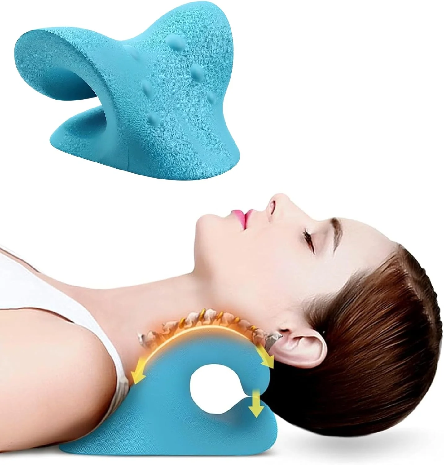 Синяя ортопедическая подушка-растяжитель для шеи, устройство для вытяжения шейного отдела позвоночника, облегчение боли в челюстно-лицевой области, выравнивание позвоночника, расслабление шеи и плеч
Синяя ортопедическая подушка-растяжитель для шеи, устройство для вытяжения шейного отдела позвоночника, облегчение боли в челюстно-лицевой области, выравнивание позвоночника, расслабление шеи и плеч