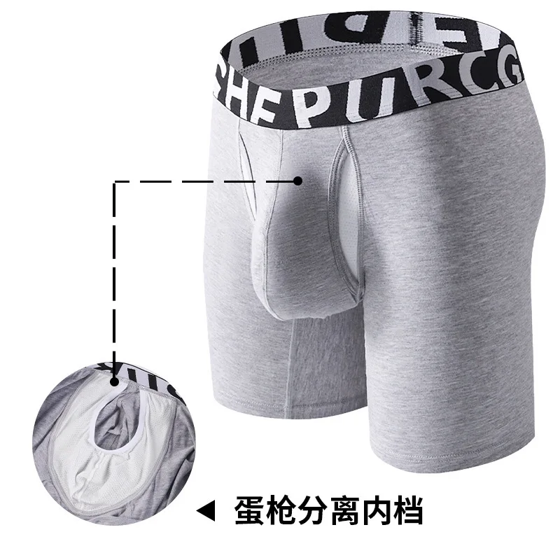 Large Size Open Fly Long Leg Boxers Men's Dual Pouch Breathable Sports Underwear Separate U-convex Pouch Underpant Sexy Panties
Large Size Open Fly Long Leg Boxers Men's Dual Pouch Breathable Sports Underwear Separate U-convex Pouch Underpant Sexy Panties