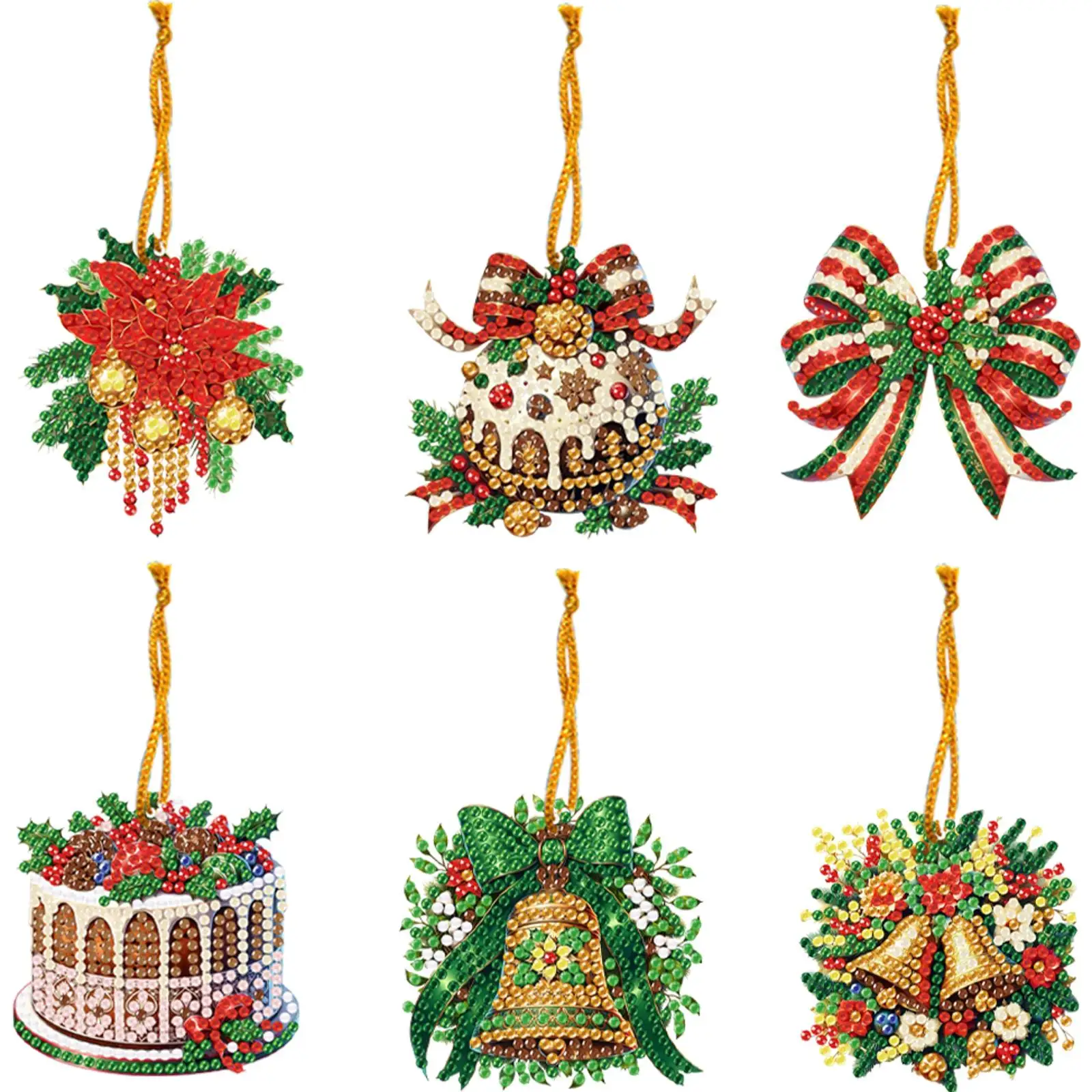 6pcs Christmas 2D Flat DIY Diamond Painting Art Pendant Wall Door Decoration
6pcs Christmas 2D Flat DIY Diamond Painting Art Pendant Wall Door Decoration