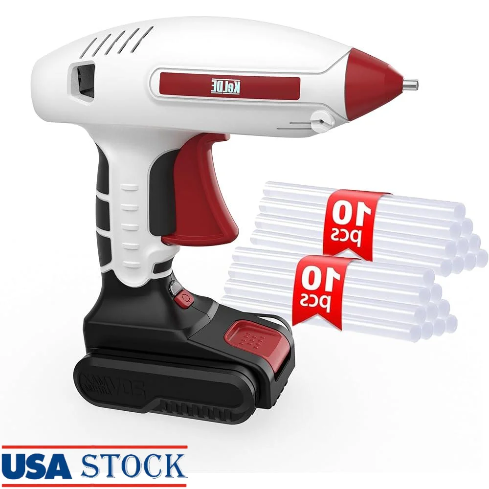 Cordless Glue Gun Set 18V Rechargeable Wireless Hot Glue Gun Auto Power-off 20 Glue Sticks Quick Heating Ideal DIY Crafts
Cordless Glue Gun Set 18V Rechargeable Wireless Hot Glue Gun Auto Power-off 20 Glue Sticks Quick Heating Ideal DIY Crafts