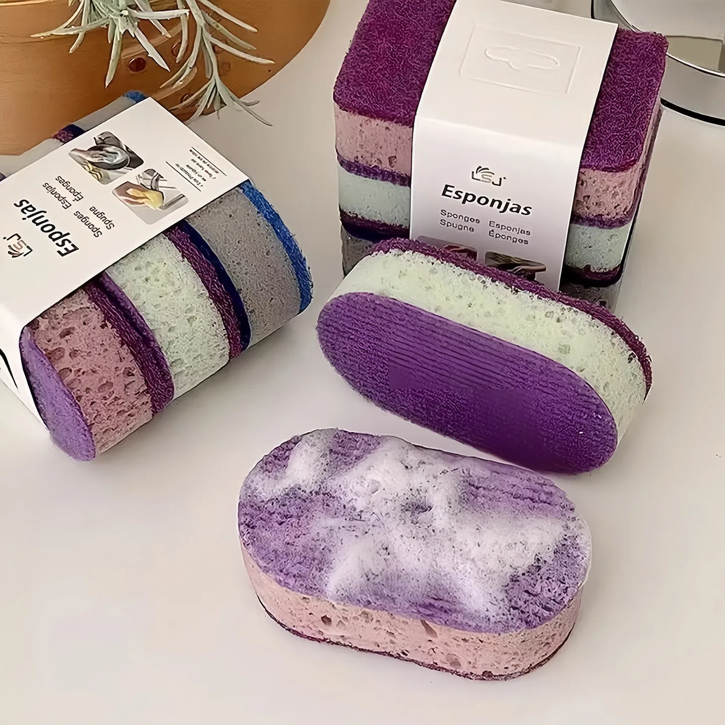 Thickened High-Density Colorful Sponge Scrubber - Double-Sided Oil-Proof Dishwashing Brush, Durable Kitchen Cleaning Pad
Thickened High-Density Colorful Sponge Scrubber - Double-Sided Oil-Proof Dishwashing Brush, Durable Kitchen Cleaning Pad
