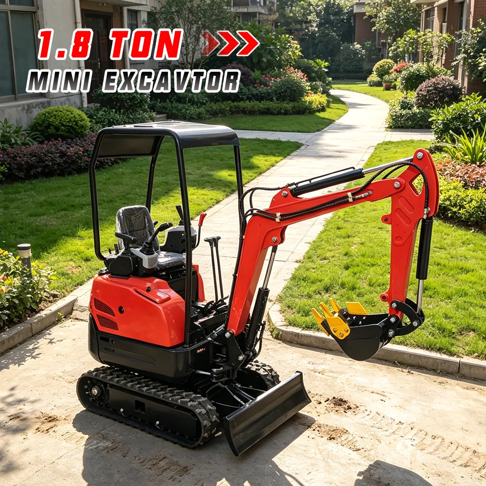 1.5 Ton Mini Crawler Excavator CE EPA Certified Hydraulic Thumb Clamp Zero Tail Swing Road Repair Farm Land Leveling Compact Bac
1.5 Ton Mini Crawler Excavator CE EPA Certified Hydraulic Thumb Clamp Zero Tail Swing Road Repair Farm Land Leveling Compact Bac