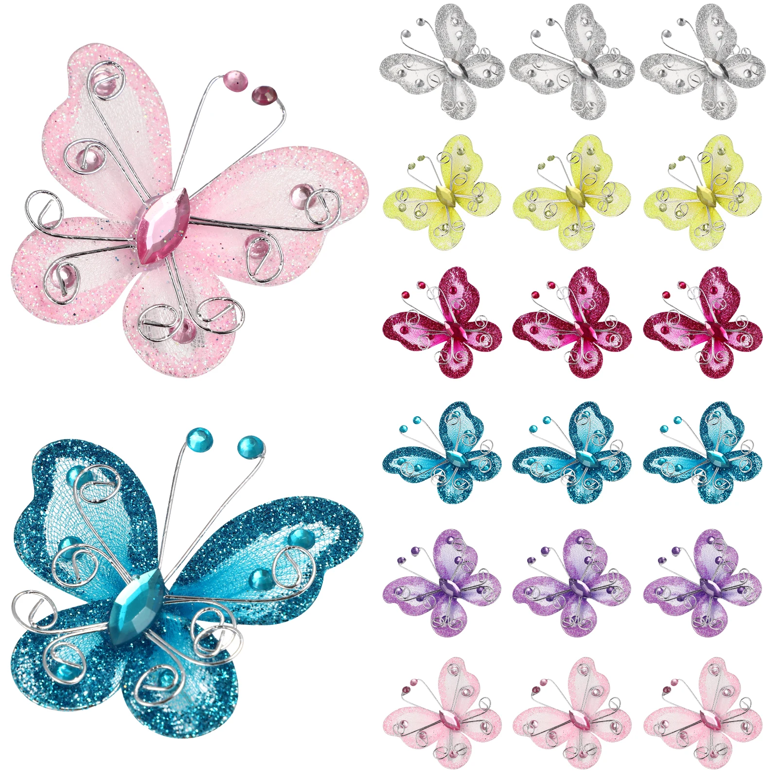Rhinestone Butterfly Monarch Decorations Mini Craft Butterflies Mesh Organza for Crafts Embellishment Hanging
Rhinestone Butterfly Monarch Decorations Mini Craft Butterflies Mesh Organza for Crafts Embellishment Hanging