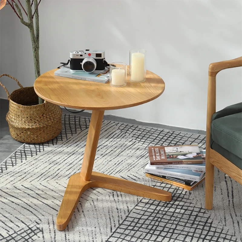 6R solid wood sofa side table mobile small coffee table round table corner few living room balcony
6R solid wood sofa side table mobile small coffee table round table corner few living room balcony