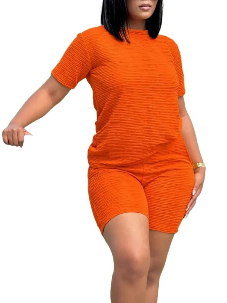 Summer 2025 Fashion African Short Sleeve O-neck Solid Color 2 Piece Top Short Pant Matching Sets Dashiki African Clothes Women
Summer 2025 Fashion African Short Sleeve O-neck Solid Color 2 Piece Top Short Pant Matching Sets Dashiki African Clothes Women