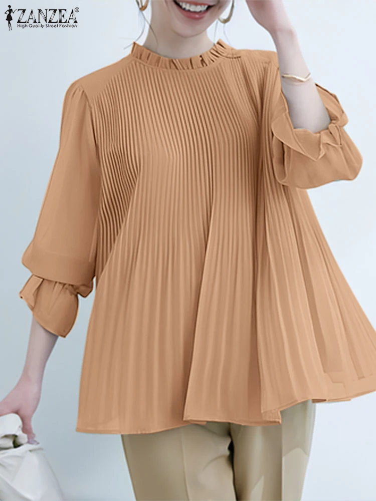 ZANZEA IsIamic Clothing Women Fashion Long Sleeve Muslim Blouse Solid Pleated Shirt Ruffles Tops Ramadan Loose Abaya Kaftan
ZANZEA IsIamic Clothing Women Fashion Long Sleeve Muslim Blouse Solid Pleated Shirt Ruffles Tops Ramadan Loose Abaya Kaftan