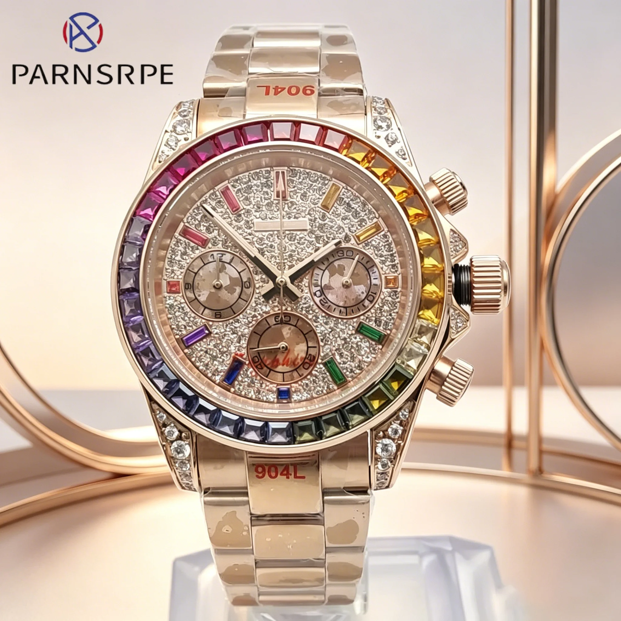 2026 best-selling model 40mm rose gold VK63 quartz wristwatch with colored diamond gemstone material for men
2026 best-selling model 40mm rose gold VK63 quartz wristwatch with colored diamond gemstone material for men