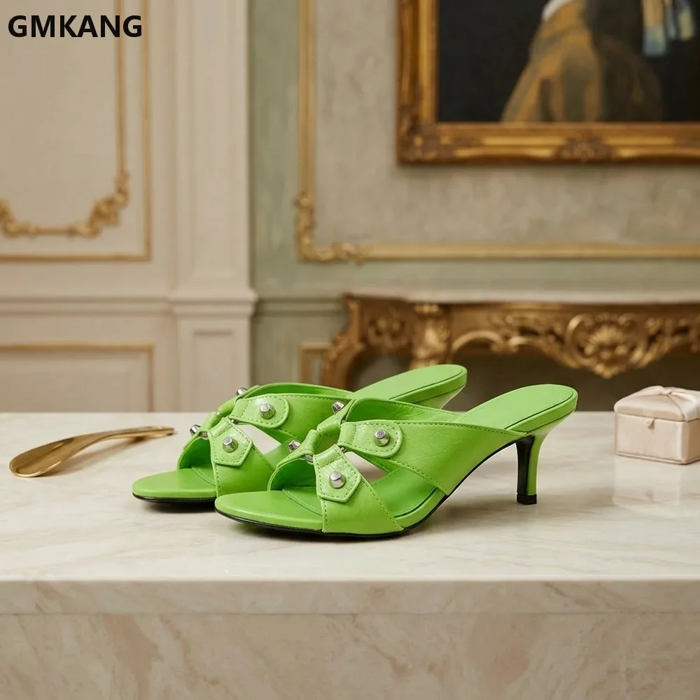 Genuine Leather Kitten Heel Sandals Women Summer Buckle Strap Slip On Dress Shoes Pointed Toe Low Heel Office Party Casual
Genuine Leather Kitten Heel Sandals Women Summer Buckle Strap Slip On Dress Shoes Pointed Toe Low Heel Office Party Casual