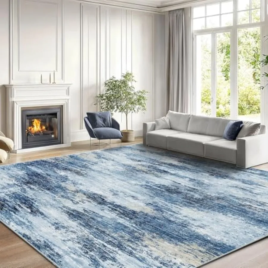 8x10 Area Rug for Living Room: Modern Abstract Blue Rug with Non-Slip Backing, Low Pile, Washable, Suitable for Bedroom, Dining
8x10 Area Rug for Living Room: Modern Abstract Blue Rug with Non-Slip Backing, Low Pile, Washable, Suitable for Bedroom, Dining