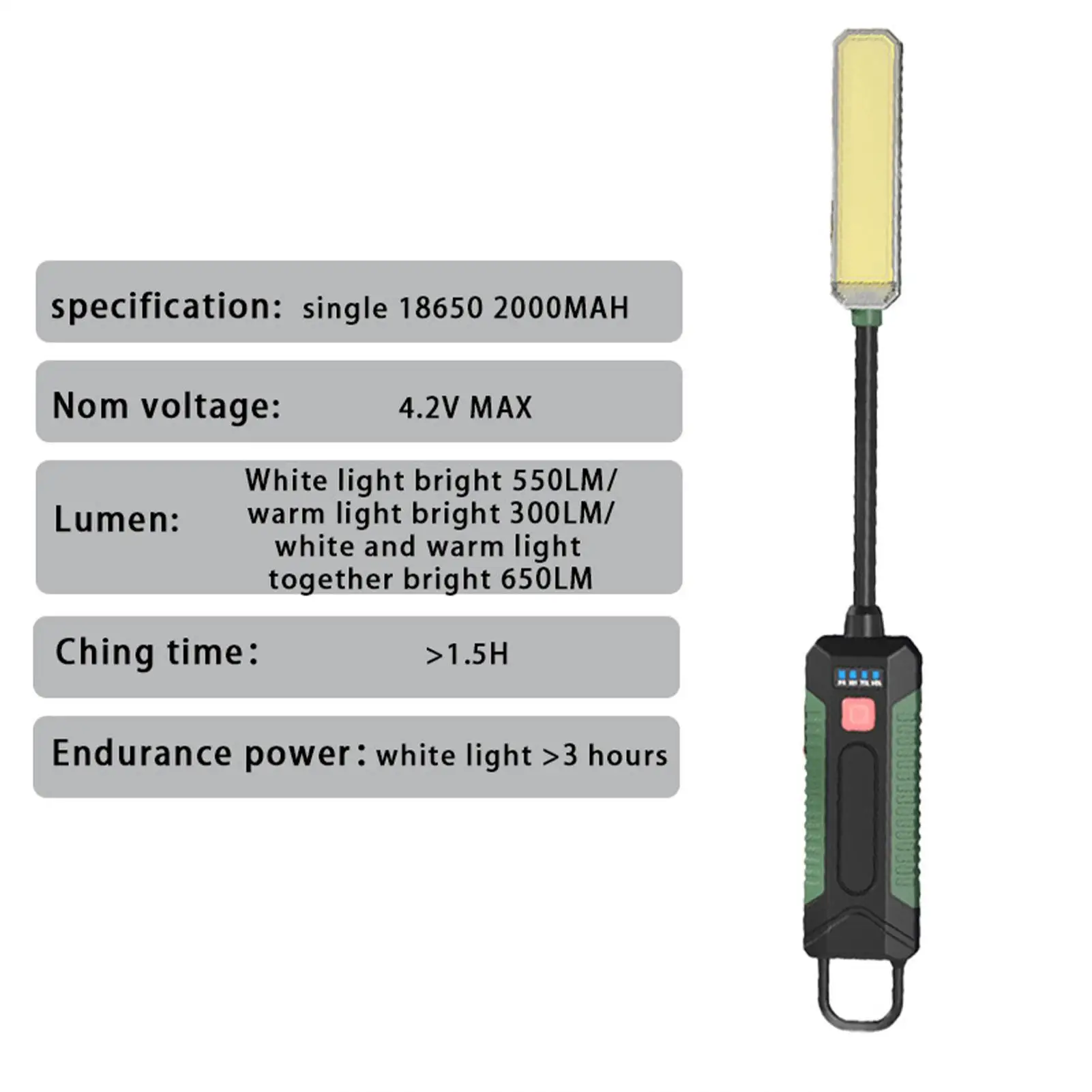 Магнитный рабочий светильник, гибкий, перезаряжаемый, 3 режима, рабочая лампа, промышленное освещение для балконов, дворов, задних дворов, террас, патио
Магнитный рабочий светильник, гибкий, перезаряжаемый, 3 режима, рабочая лампа, промышленное освещение для балконов, дворов, задних дворов, террас, патио