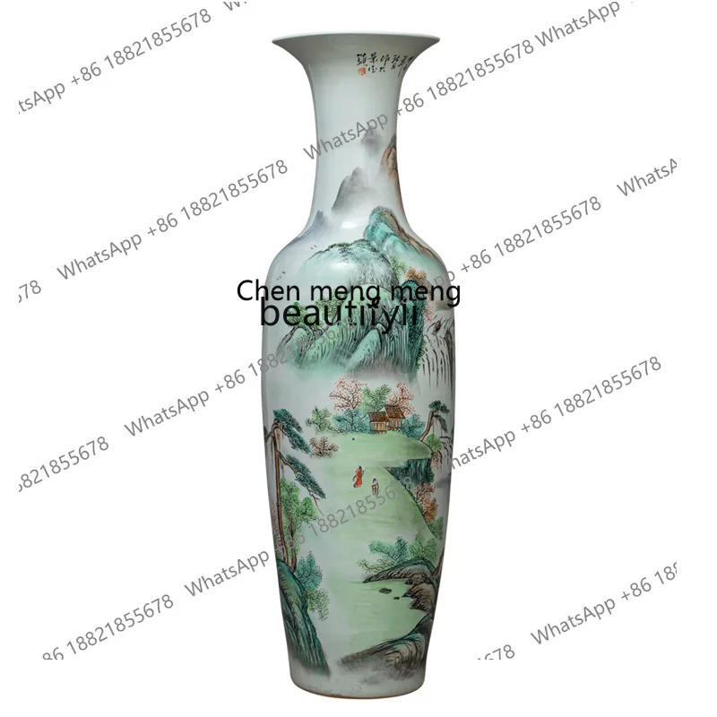 Jingdezhen Ceramic Floor Vase Living Room and Hotel TV Cabinet Decoration Tall Bottle Opening Gifts Chinese Style Large
Jingdezhen Ceramic Floor Vase Living Room and Hotel TV Cabinet Decoration Tall Bottle Opening Gifts Chinese Style Large