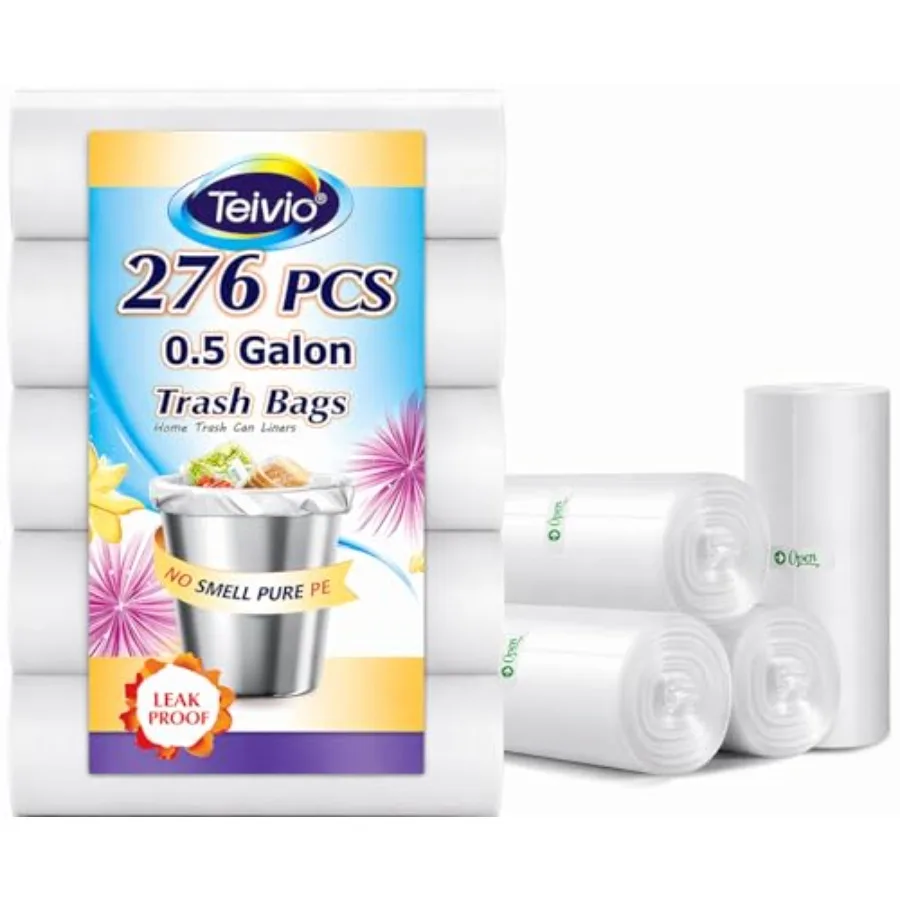 0.5 Gallon Mini 12" x 15" Trash Bags, Tiny Bathroom Garbage Can Liners, Small Plastic Bags for Desktop Trash Bin/Dog/Poop Car,
0.5 Gallon Mini 12" x 15" Trash Bags, Tiny Bathroom Garbage Can Liners, Small Plastic Bags for Desktop Trash Bin/Dog/Poop Car,