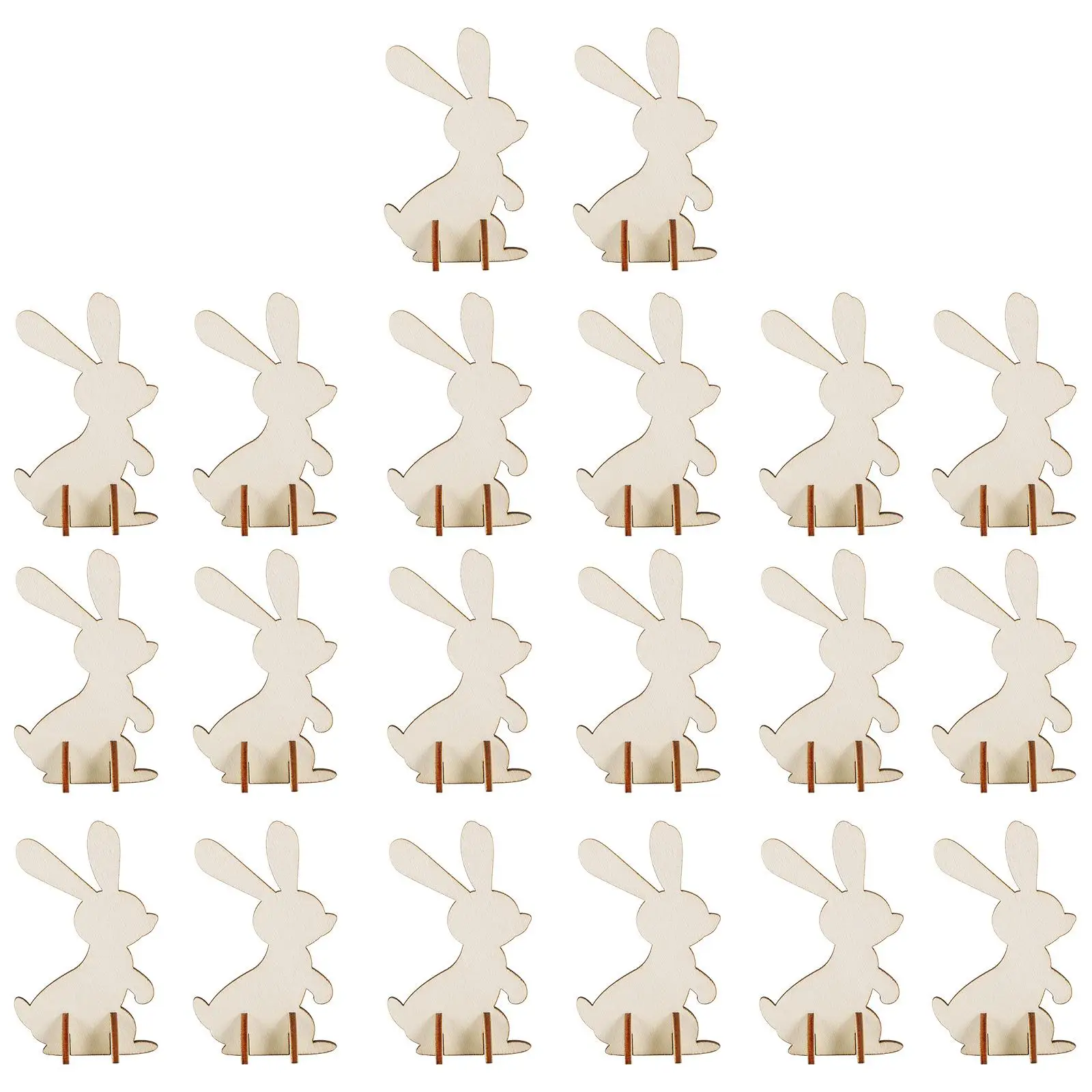20 Pcs Three-dimensional Wooden Rabbit DIY Easter Supplies Ornaments for Kids Bunny Child Toys
20 Pcs Three-dimensional Wooden Rabbit DIY Easter Supplies Ornaments for Kids Bunny Child Toys