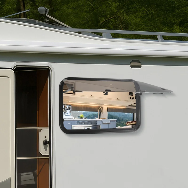 Lockable RV Push Out Window with Screen, 35.43×21.65in Aluminum Alloy 65° Opening Awning Window, 4mm Tempered Glass Privacy Protection for Camper Trailer Van Conversion 30mm Wall
Lockable RV Push Out Window with Screen, 35.43×21.65in Aluminum Alloy 65° Opening Awning Window, 4mm Tempered Glass Privacy Protection for Camper Trailer Van Conversion 30mm Wall