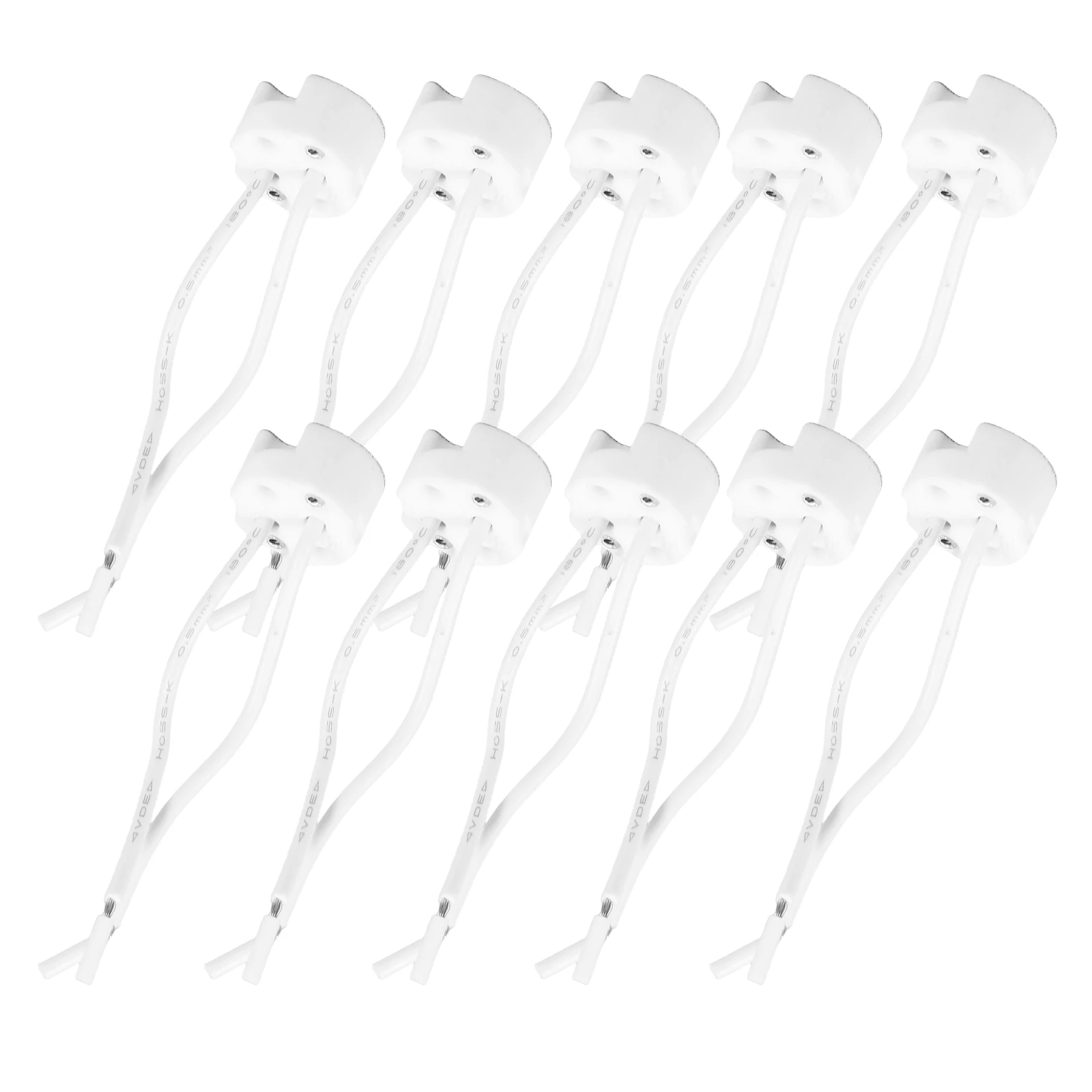 10pcs Ceramic Lamp Holder GU5.3 MR16 Socket Adapter Silicone Wire Light Bulb Base Electric Outlet Plug Connectors Accessories
10pcs Ceramic Lamp Holder GU5.3 MR16 Socket Adapter Silicone Wire Light Bulb Base Electric Outlet Plug Connectors Accessories