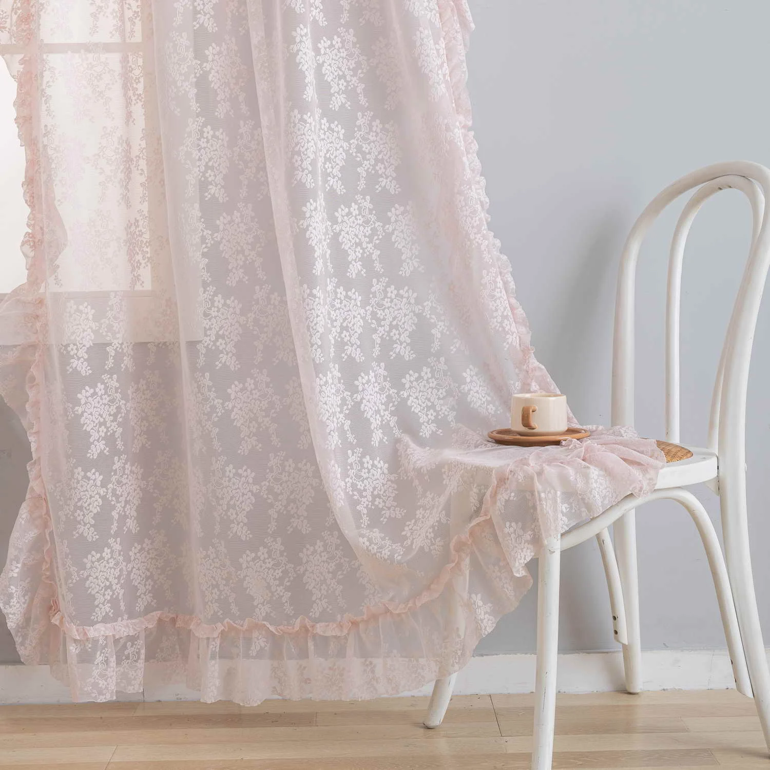 Pink Lace Ruffled Sheer Curtain for Living Room,Vintage Curtain Floral Macrame Light Filter Tulle Drapes for Girls Bedroom Decor
Pink Lace Ruffled Sheer Curtain for Living Room,Vintage Curtain Floral Macrame Light Filter Tulle Drapes for Girls Bedroom Decor