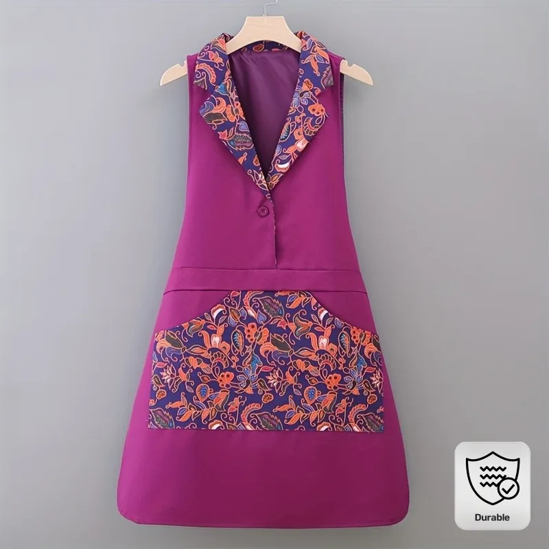 Fashionable Red Apron with Colorful Geometric Decorations Durable Nylon Polyester Blend Ideal for Home
Fashionable Red Apron with Colorful Geometric Decorations Durable Nylon Polyester Blend Ideal for Home