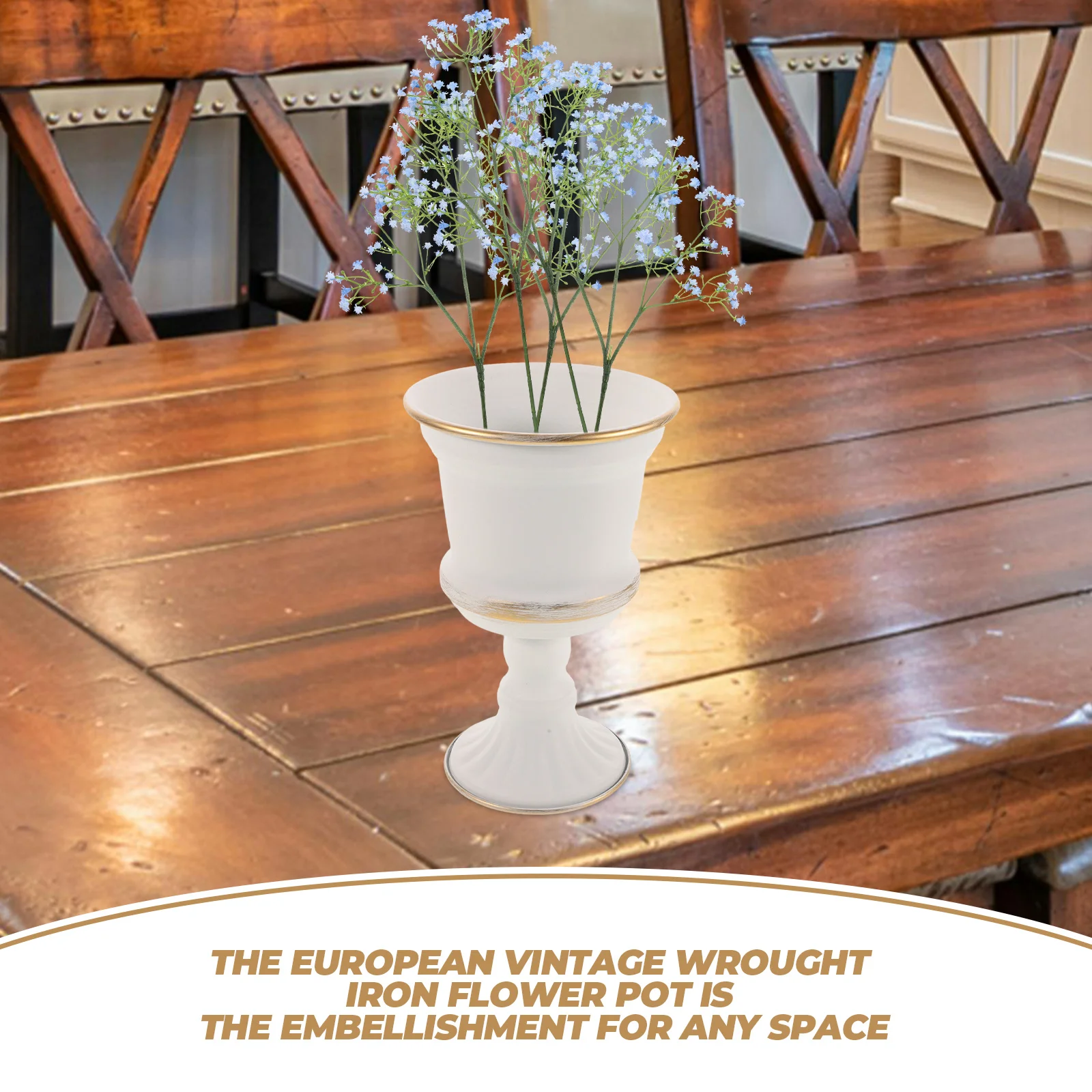 Elegant Metal Flower Pot Tall Roman Style Decorative Planter For Porch Front Door Home Hotel Decoration Retro Wrought Iron Plant
Elegant Metal Flower Pot Tall Roman Style Decorative Planter For Porch Front Door Home Hotel Decoration Retro Wrought Iron Plant
