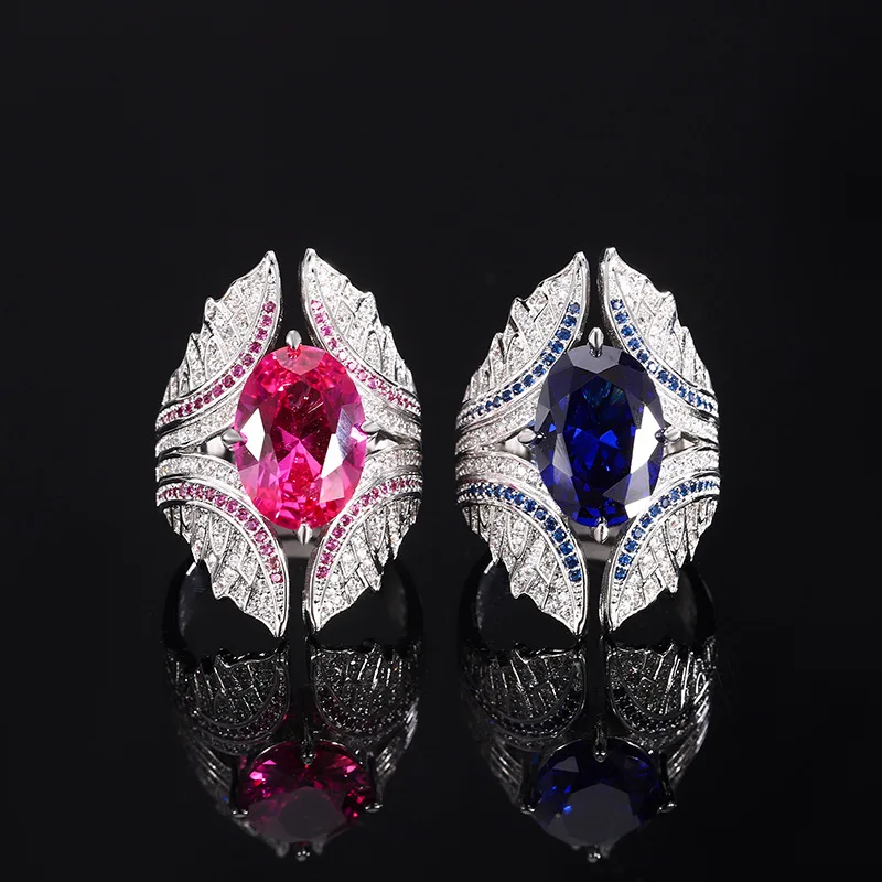 Women's Elegant Jewelry Egg-Shaped Gemstone Blood Red Royal Blue Red Corundum Crystal Blue Zircon Open Ring
Women's Elegant Jewelry Egg-Shaped Gemstone Blood Red Royal Blue Red Corundum Crystal Blue Zircon Open Ring