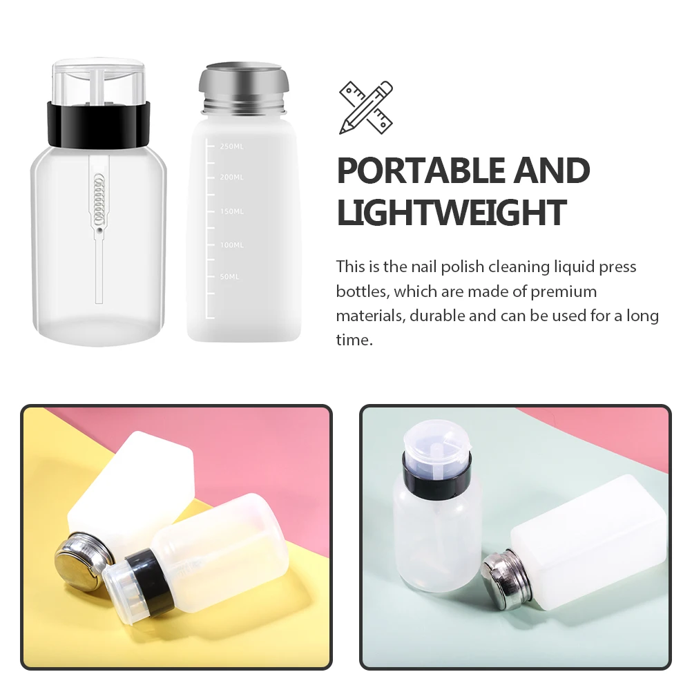 2pcs Nail Polish Remover Bottles Compact Lightweight Empty Dispenser PP Manicure Liquid No Waste Sturdy Long
2pcs Nail Polish Remover Bottles Compact Lightweight Empty Dispenser PP Manicure Liquid No Waste Sturdy Long