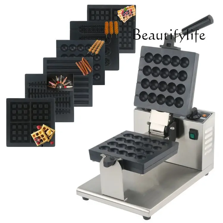 Commercial 1400W Stainless Steel Waffle Non-stick Machine with 2 Aluminium Coated Baking Plates, 180° Left/right Turning
Commercial 1400W Stainless Steel Waffle Non-stick Machine with 2 Aluminium Coated Baking Plates, 180° Left/right Turning