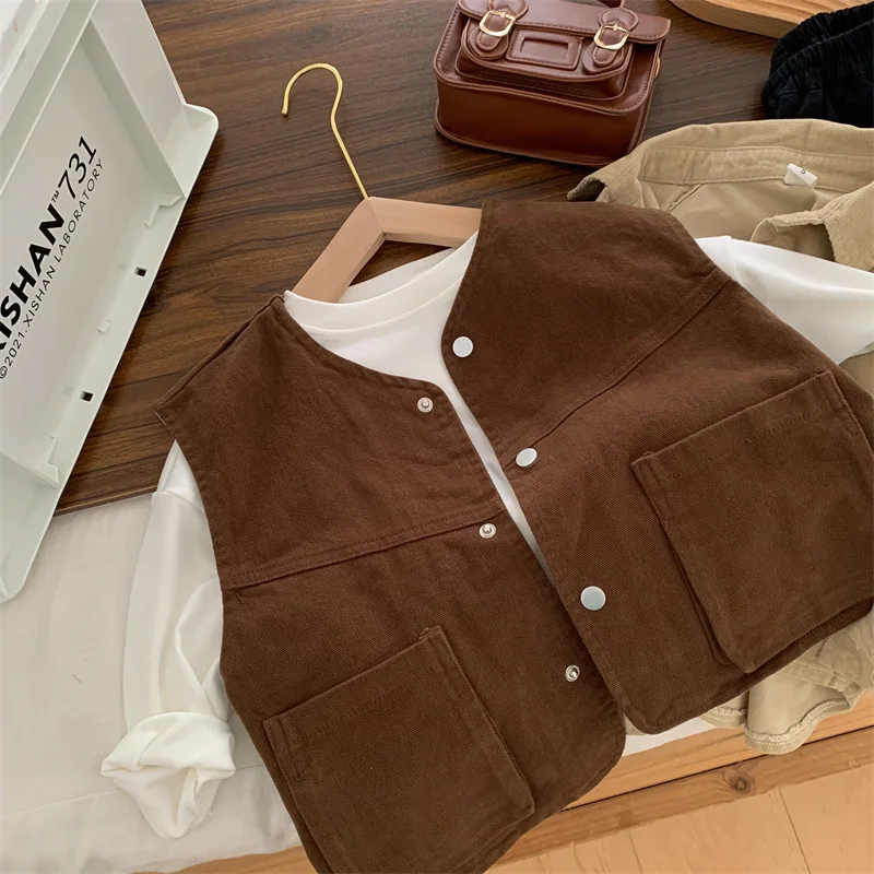 Children's Vest 2023 Spring and Autumn New Korean Medium and Small Children's Vest Trendy Cute and Handsome Children's Clothing
Children's Vest 2023 Spring and Autumn New Korean Medium and Small Children's Vest Trendy Cute and Handsome Children's Clothing