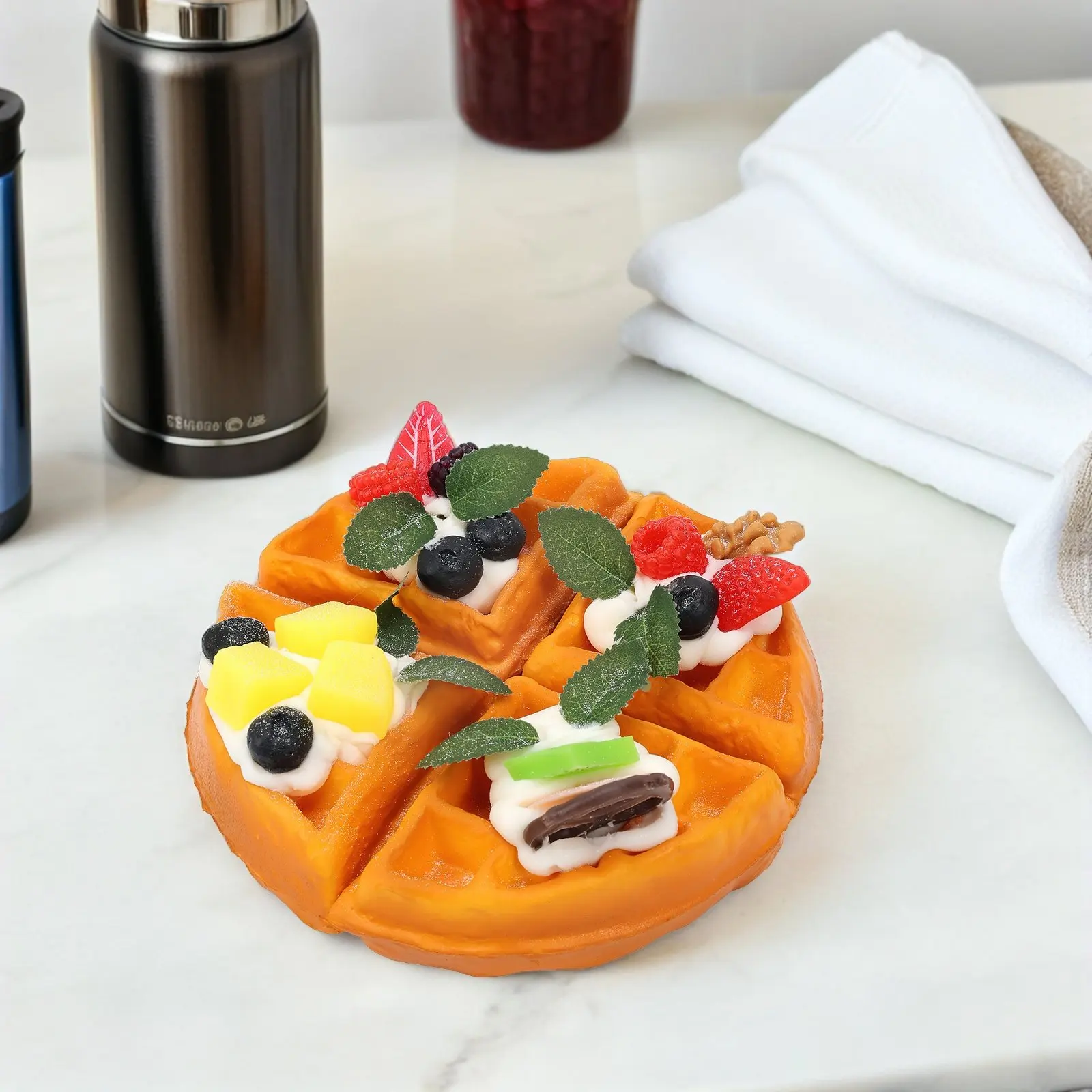 1 Set Fake Slice Waffle Cake Artificial Food Fruit Cake Decor Faux Desserts Model for Kitchen and Bakery Shop Props Display
1 Set Fake Slice Waffle Cake Artificial Food Fruit Cake Decor Faux Desserts Model for Kitchen and Bakery Shop Props Display
