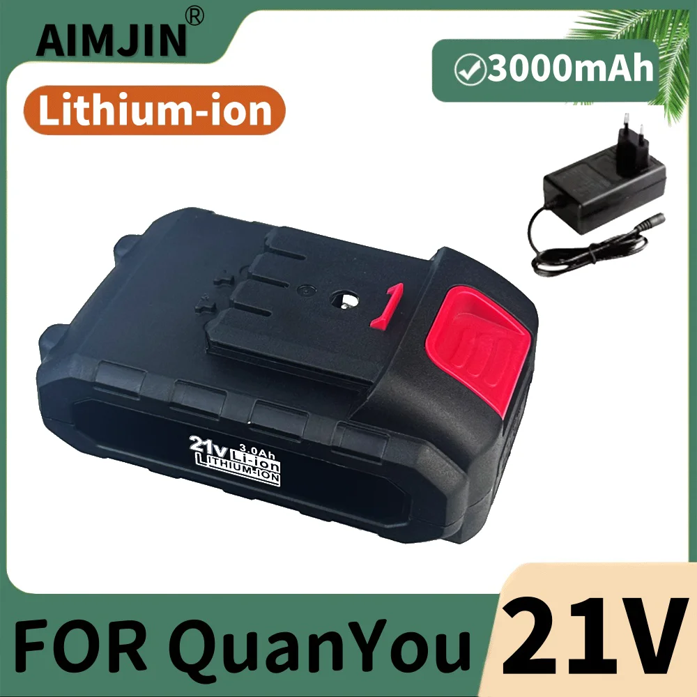 21V 3000mAh For Quanyou Lithium-ion Electric Tool Battery Suitable for Cutting machines, Drills, Saws
21V 3000mAh For Quanyou Lithium-ion Electric Tool Battery Suitable for Cutting machines, Drills, Saws