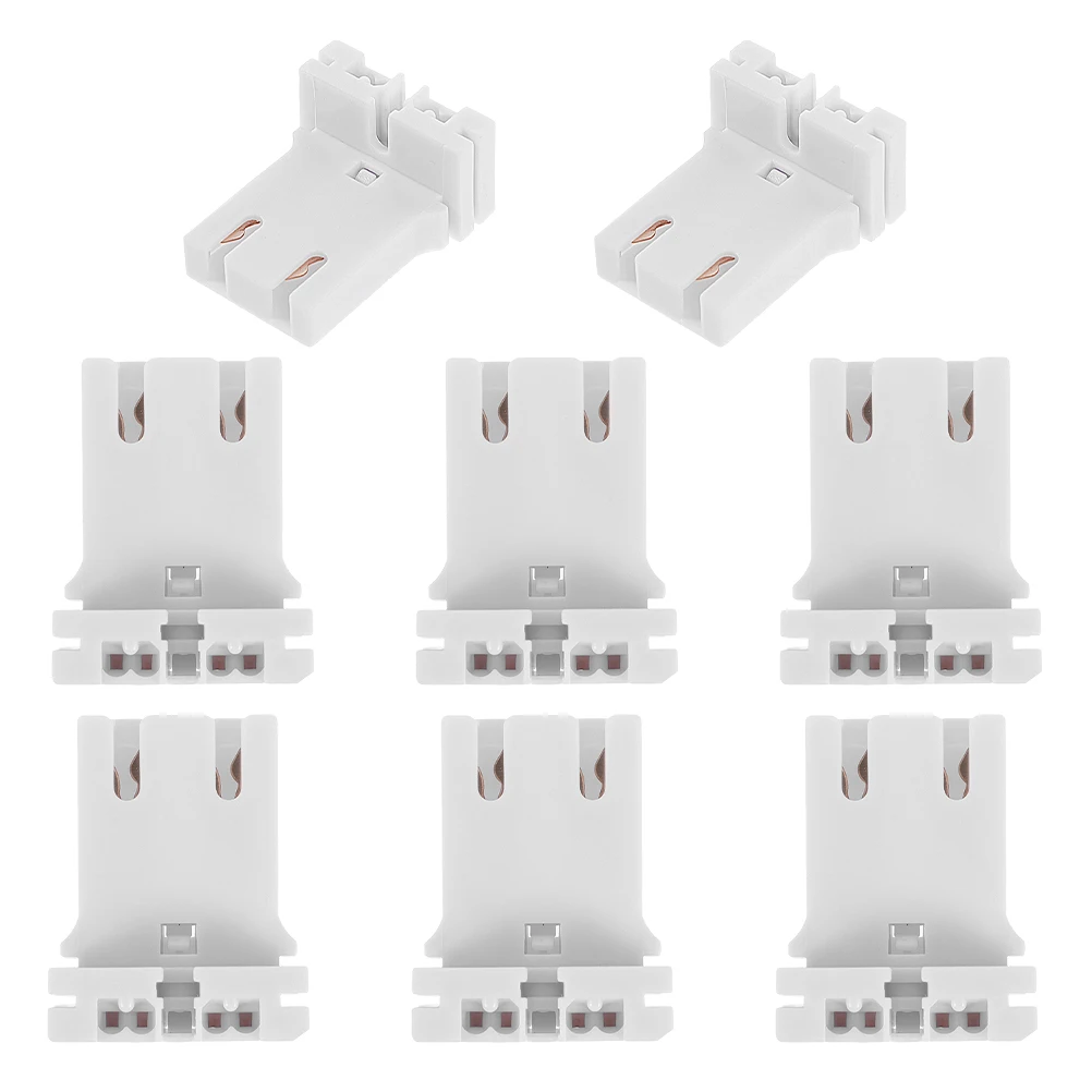 8pcs Universal Lamp Bracket Plug Play Fluorescent Tube Socket Durable PC Material Shaped Structure for Offices
8pcs Universal Lamp Bracket Plug Play Fluorescent Tube Socket Durable PC Material Shaped Structure for Offices