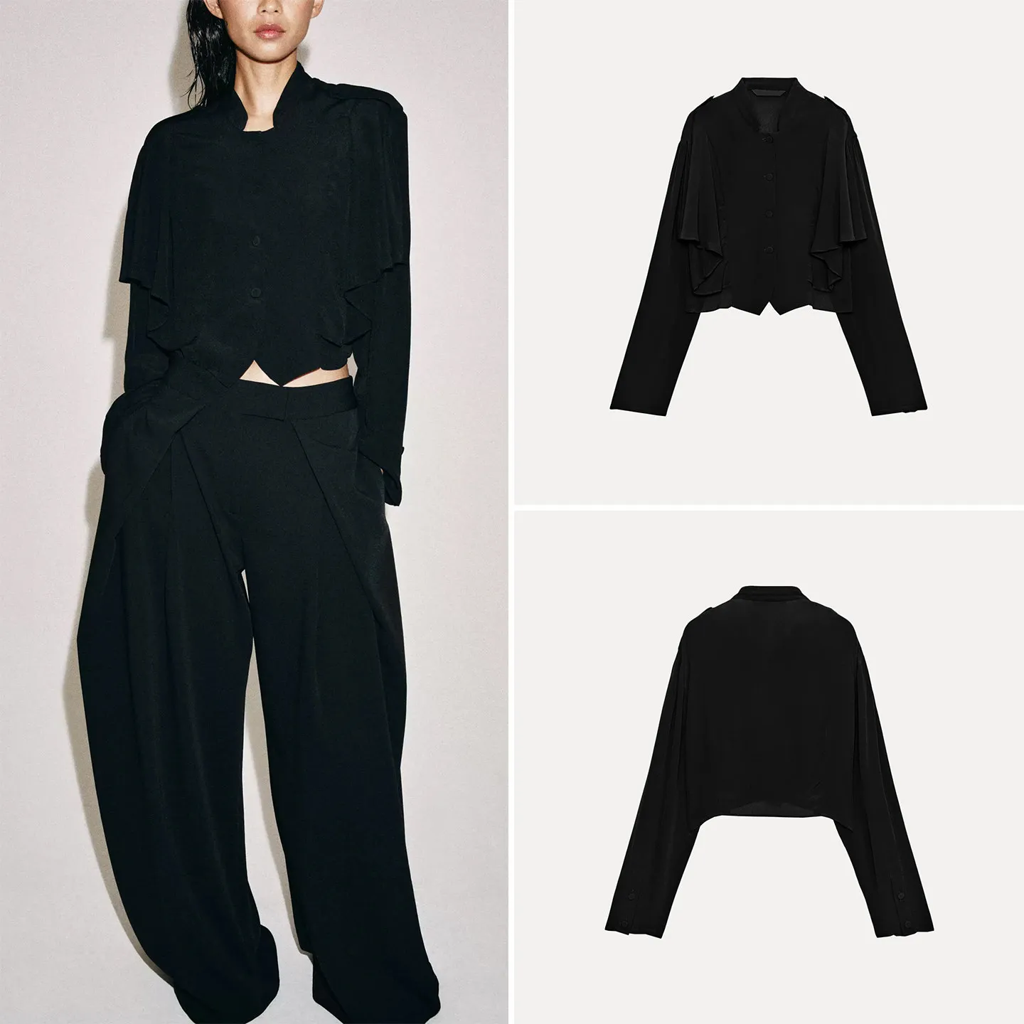 Women's Simple Long Sleeve High Collar Layered Short Shirt Summer 2026 New Style ZADATA Fitted Shirt Other Material 100%
Women's Simple Long Sleeve High Collar Layered Short Shirt Summer 2026 New Style ZADATA Fitted Shirt Other Material 100%