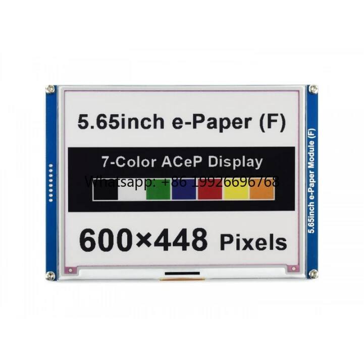 5.65inch ACeP 7-Color E-Paper E-Ink Display Module 600*448 Pixels
5.65inch ACeP 7-Color E-Paper E-Ink Display Module 600*448 Pixels