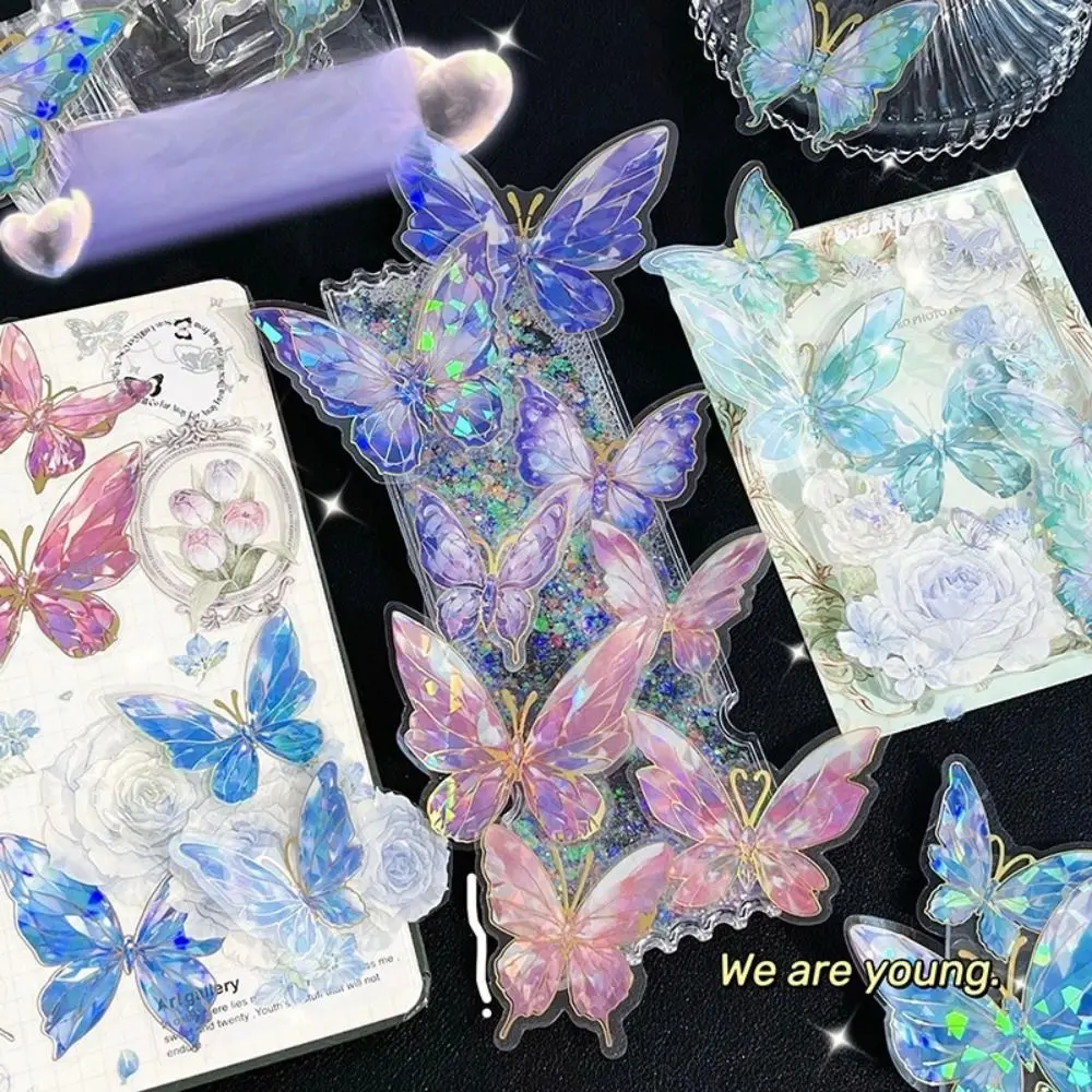 20Pcs New Waterproof Crystal Laser Butterfly Stickers Retro DIY Scrapbook Decorative Stickers Bright PET Stationery Sticker
20Pcs New Waterproof Crystal Laser Butterfly Stickers Retro DIY Scrapbook Decorative Stickers Bright PET Stationery Sticker